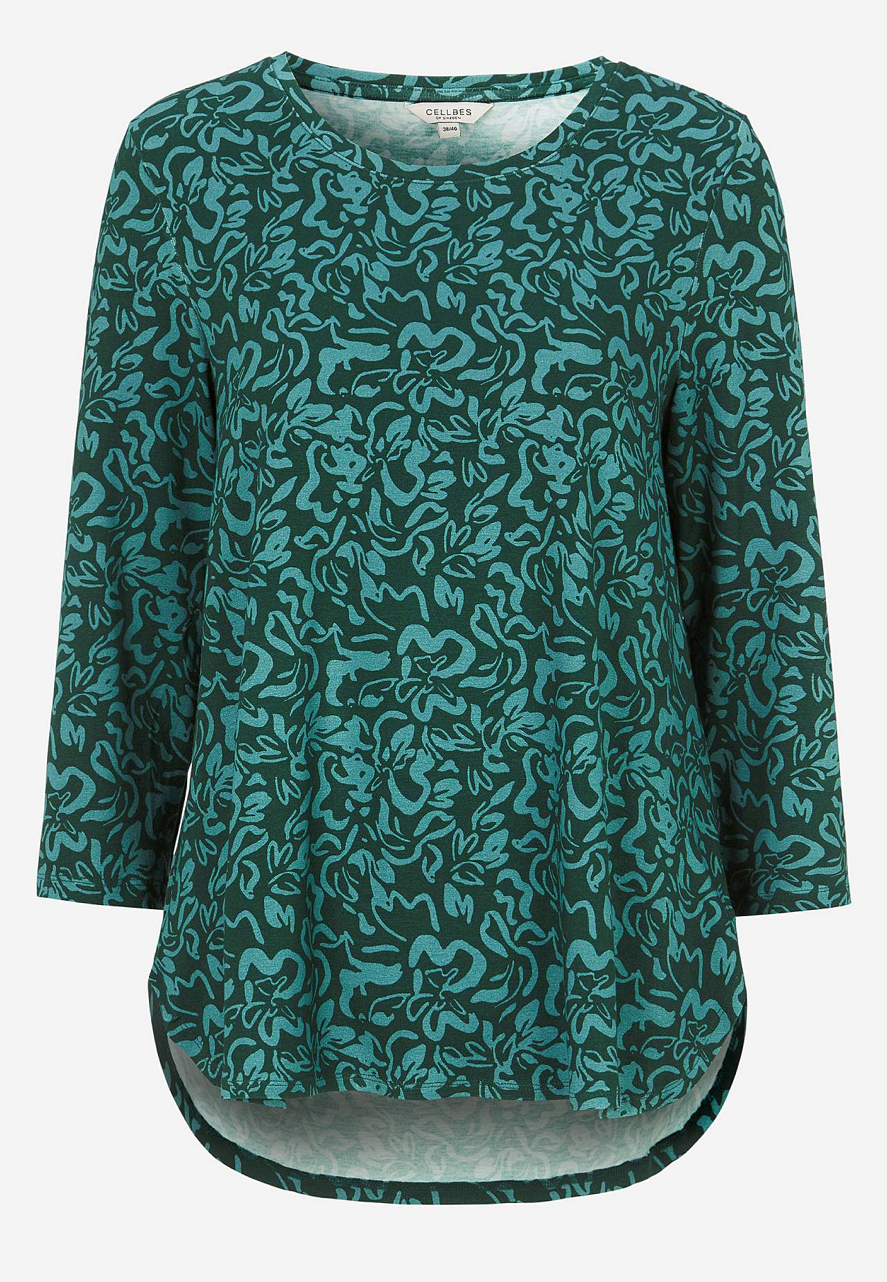 Jersey top with 3/4 sleeve