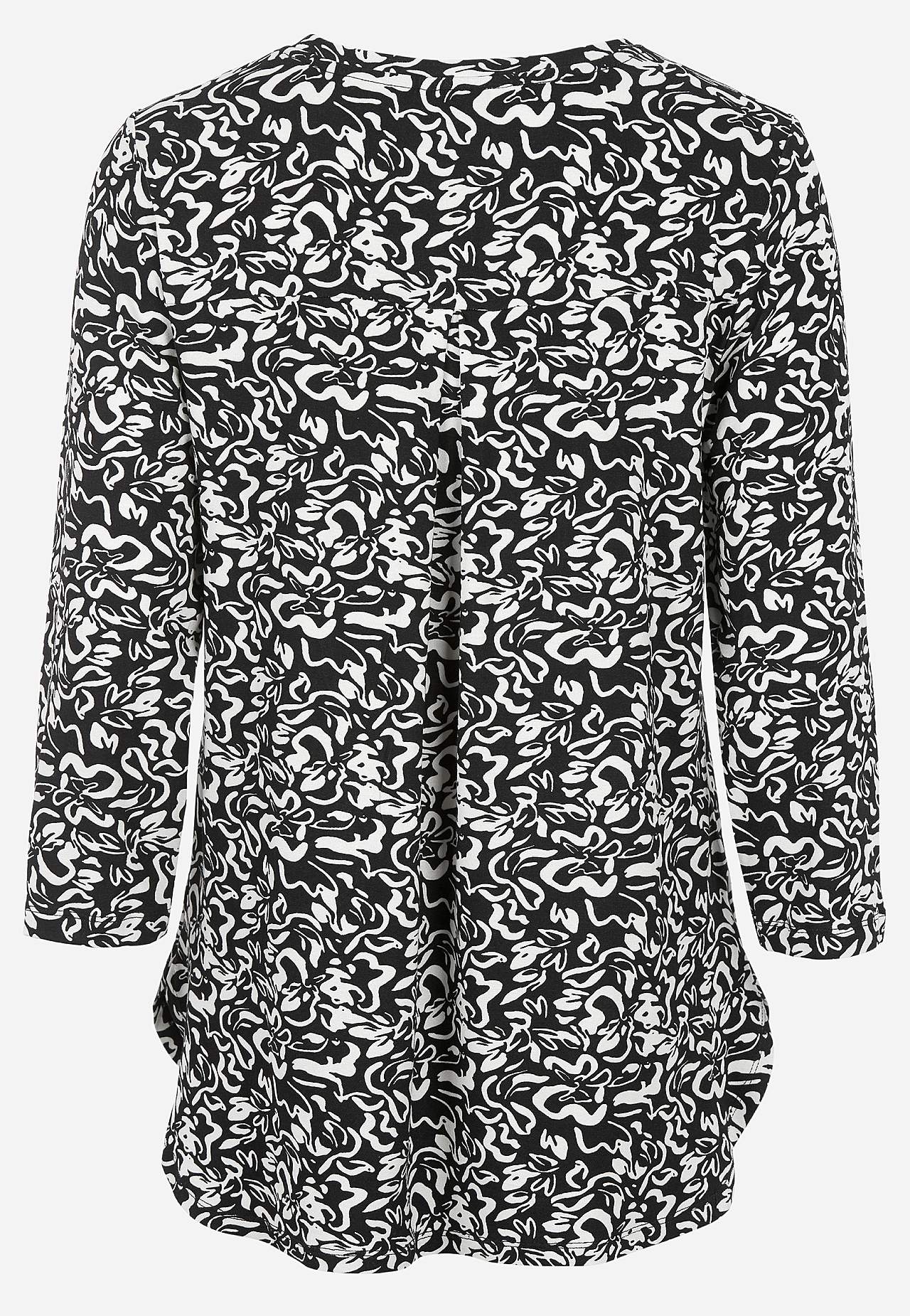 Jersey top with 3/4 sleeve