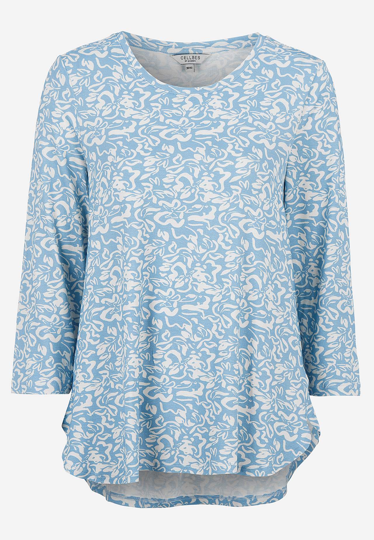 Jersey top with 3/4 sleeve