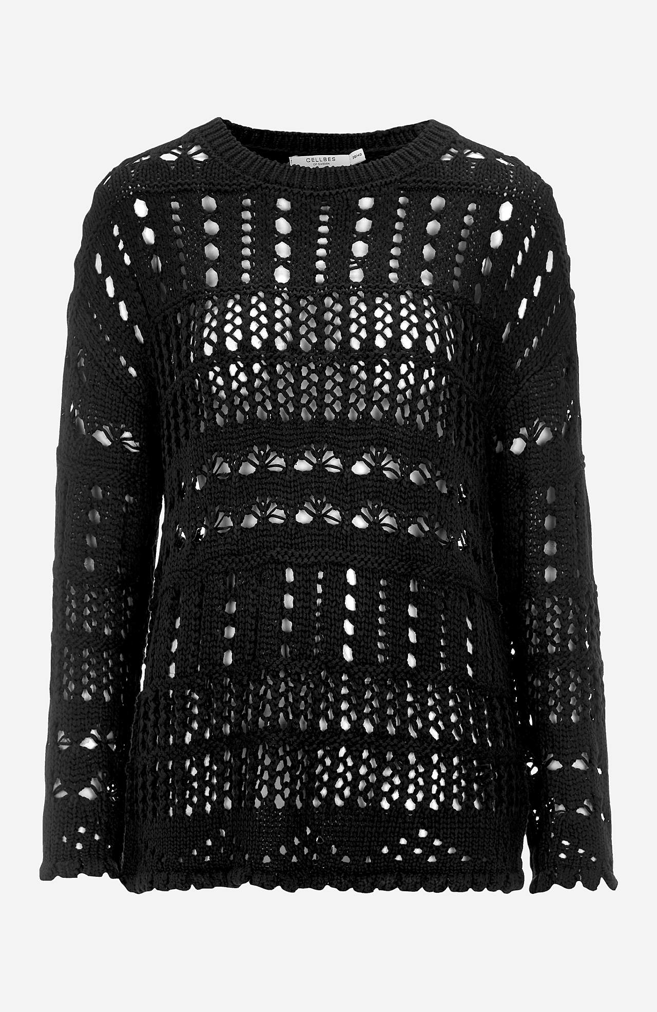 Knit jumper with openwork