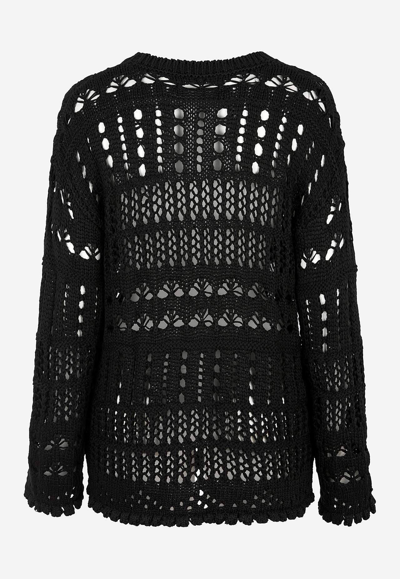 Knit jumper with openwork