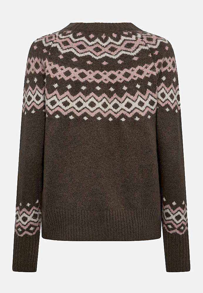 Trøje med jacquard-strikket mønster