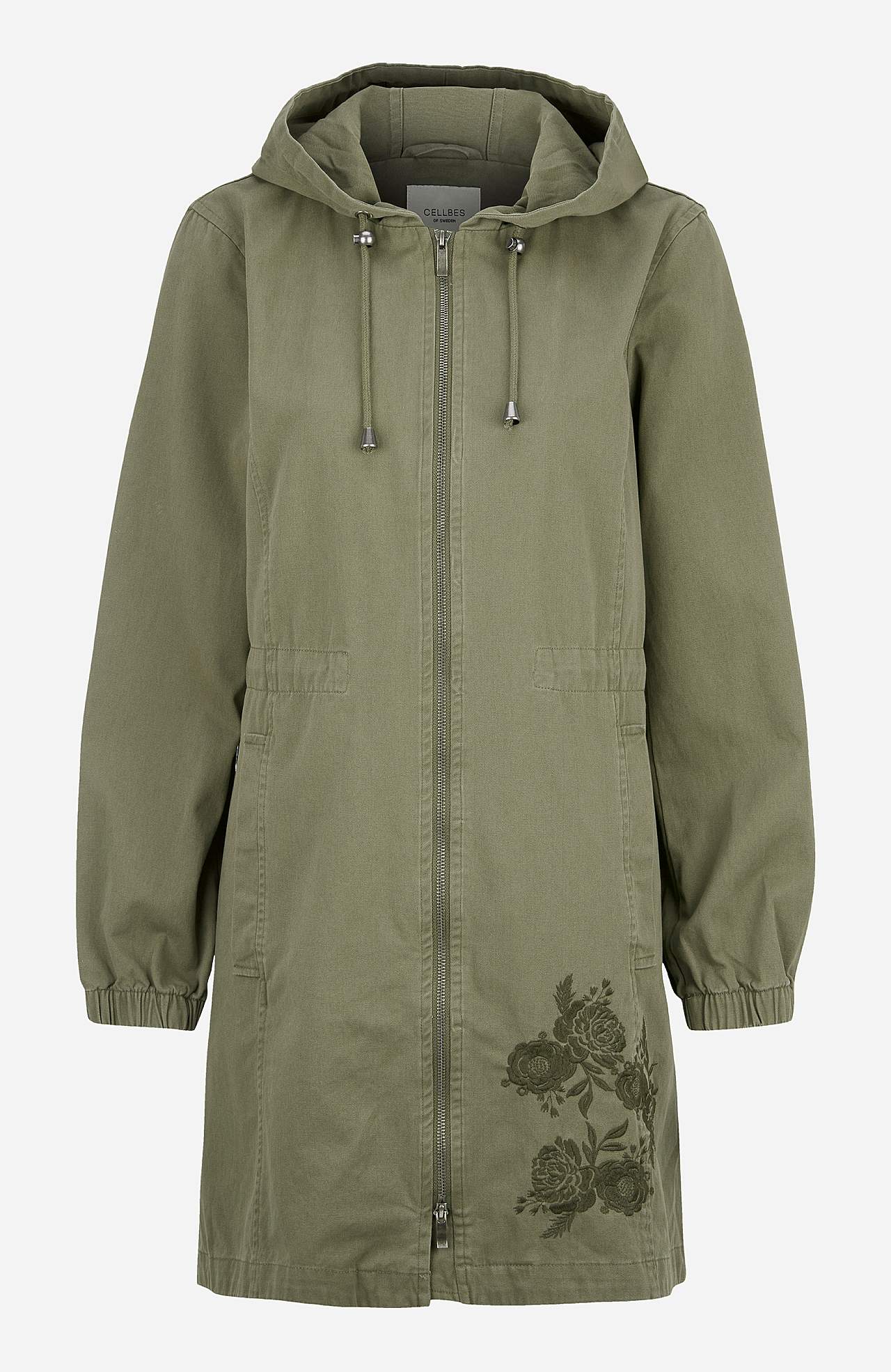 Parka with embroidery