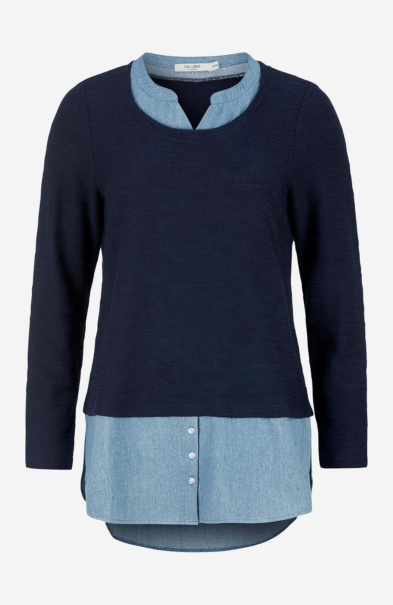 Jersey tuniq with details in denim Denise