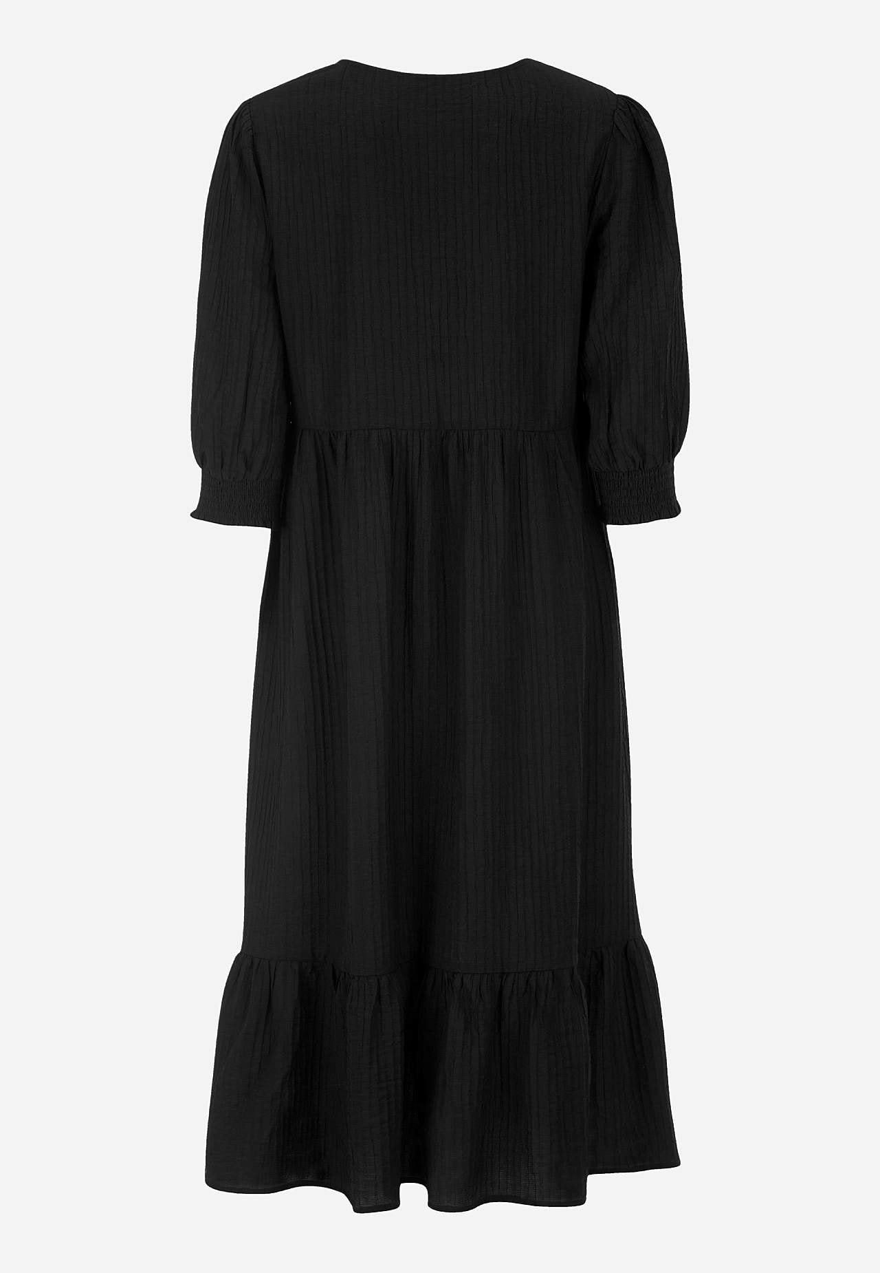 Woven dress with frill