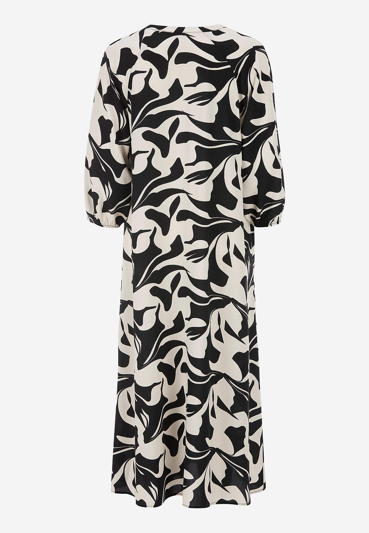 Patterned, wide viscose dress