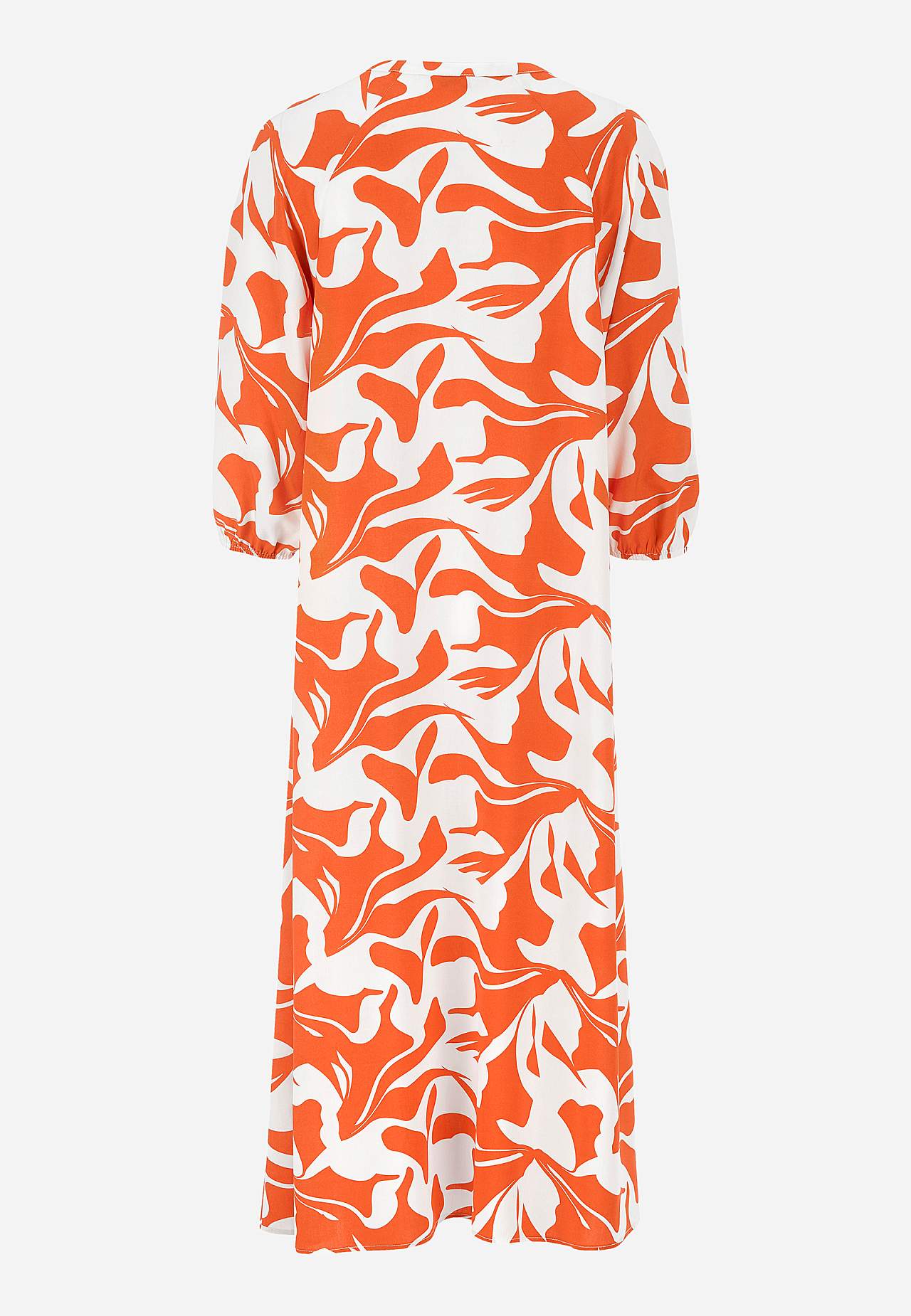 Patterned, wide viscose dress
