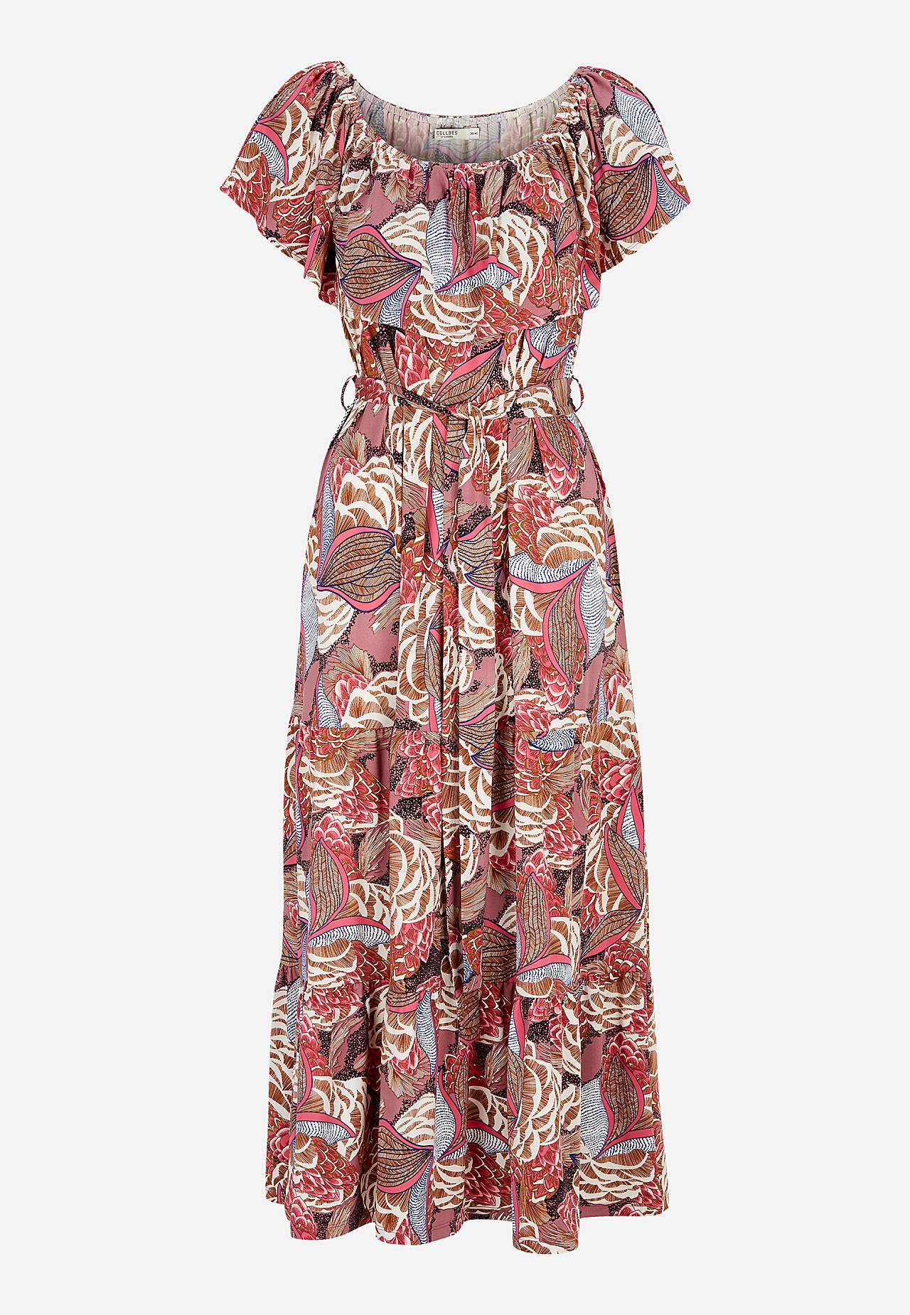 Patterned off-shoulder dress