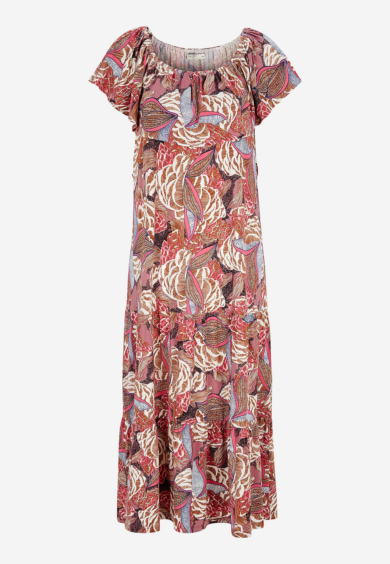 Patterned off-shoulder dress