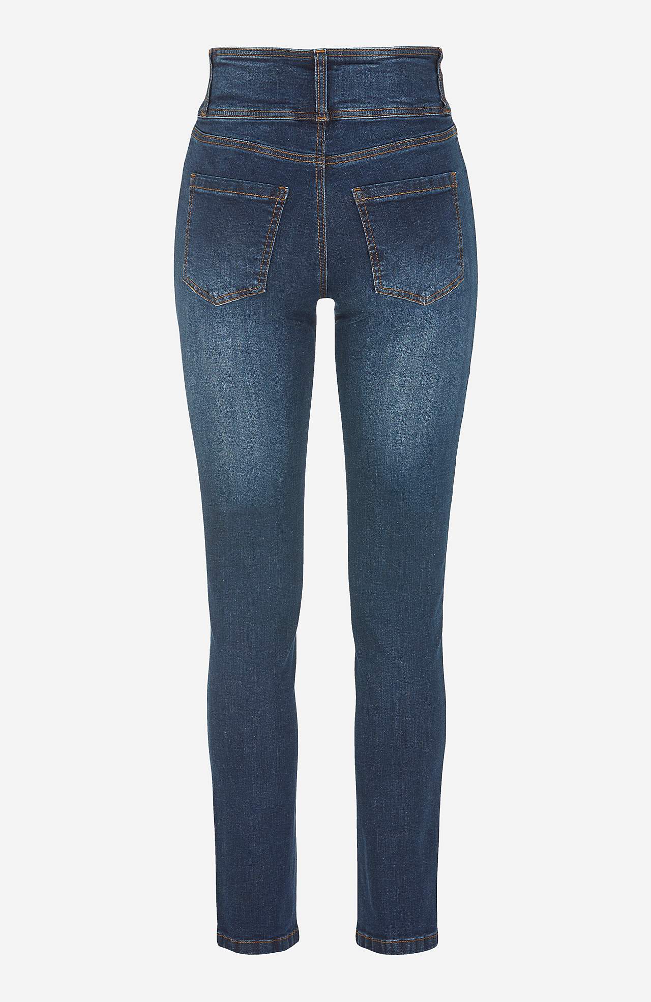 Slim jeans with high rise - three lengths