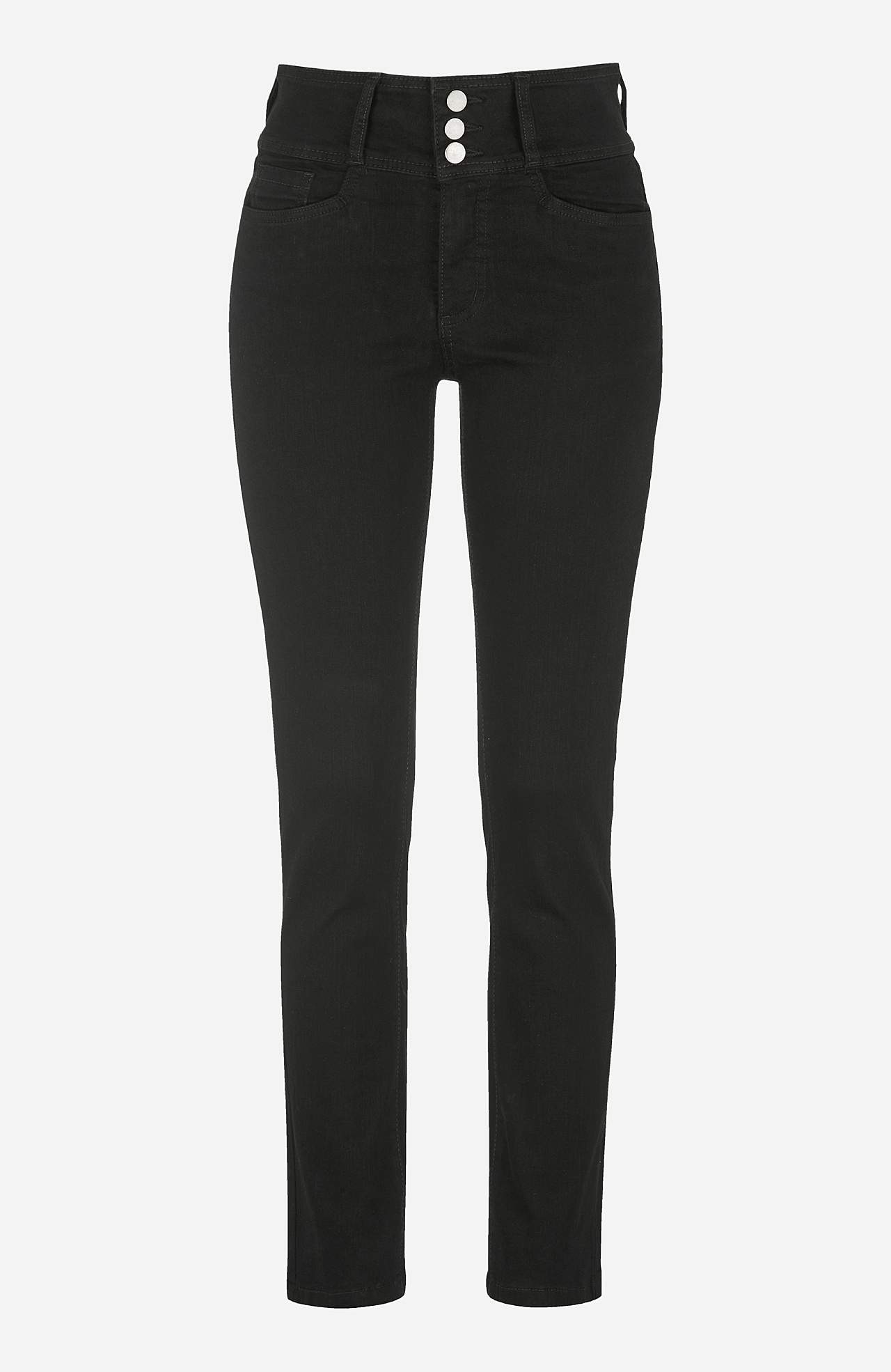 Slim jeans with high rise - three lengths