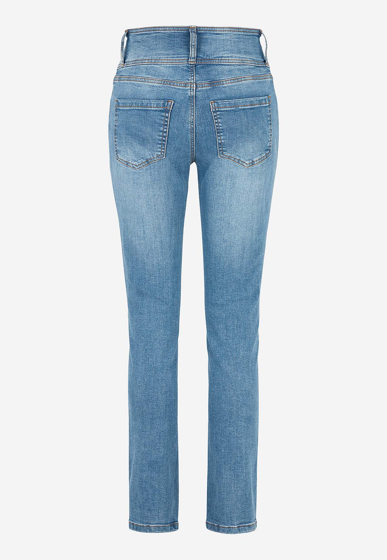 Slim jeans with high rise - three lengths