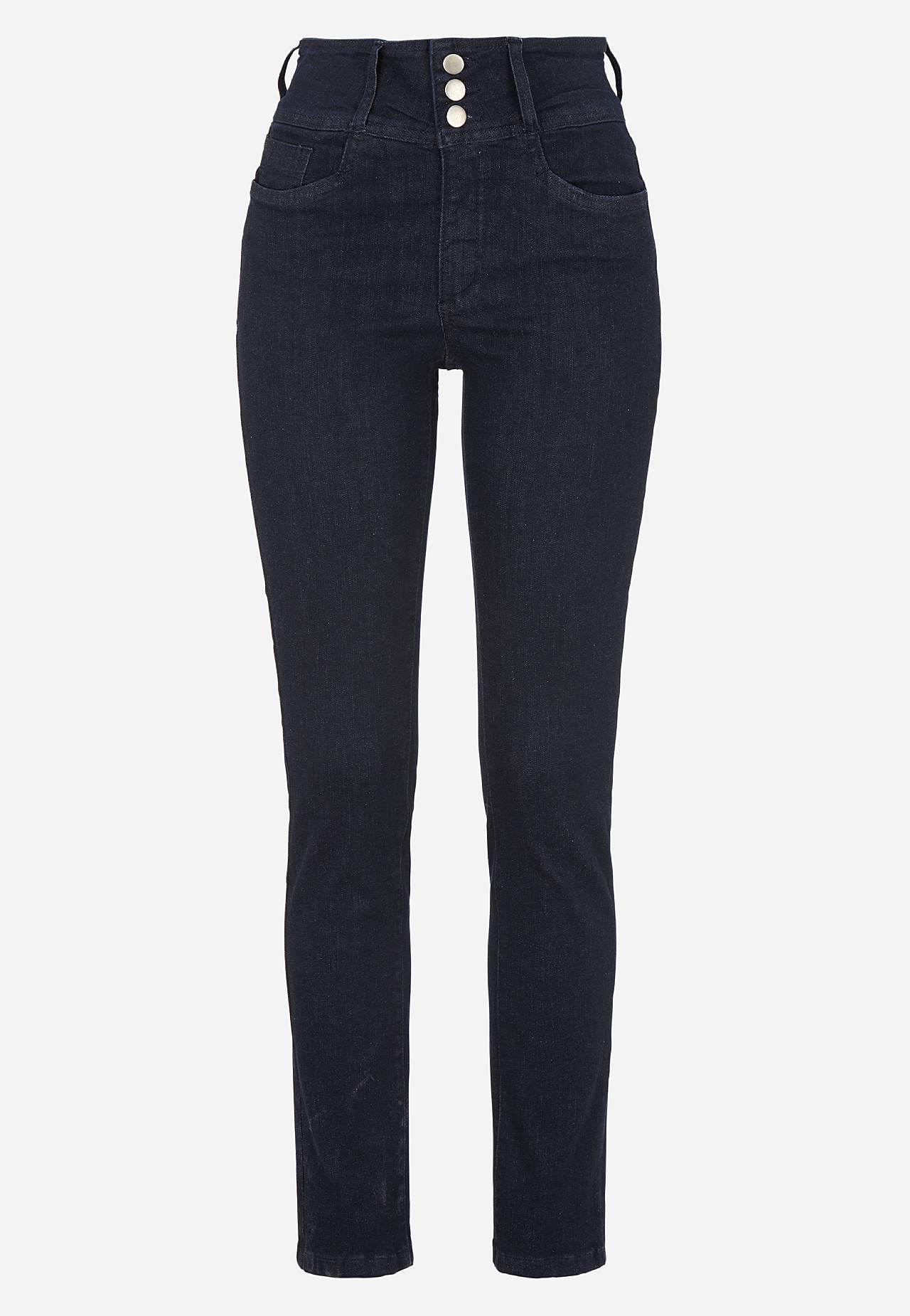 Slim jeans with high rise - three lengths