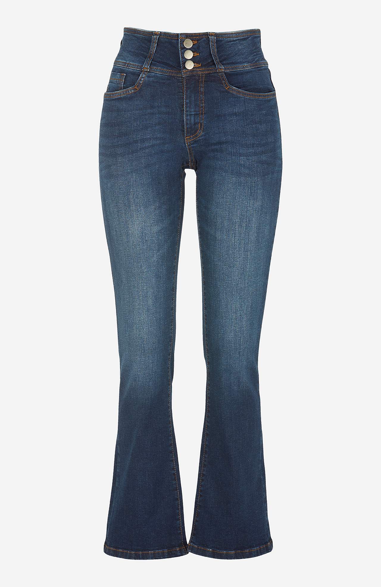 Boot cut jeans with high waist