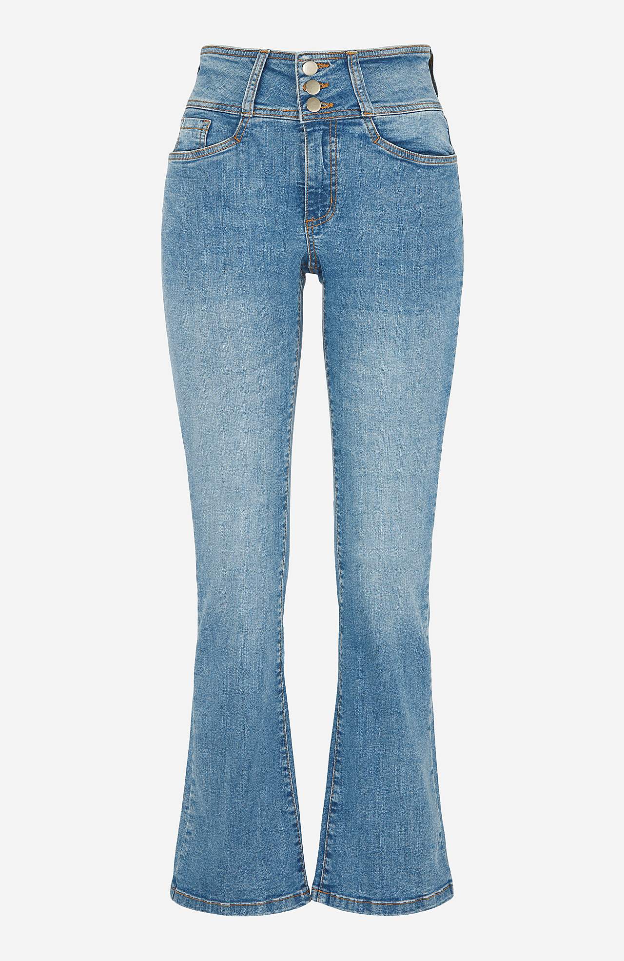 Boot cut jeans with high waist