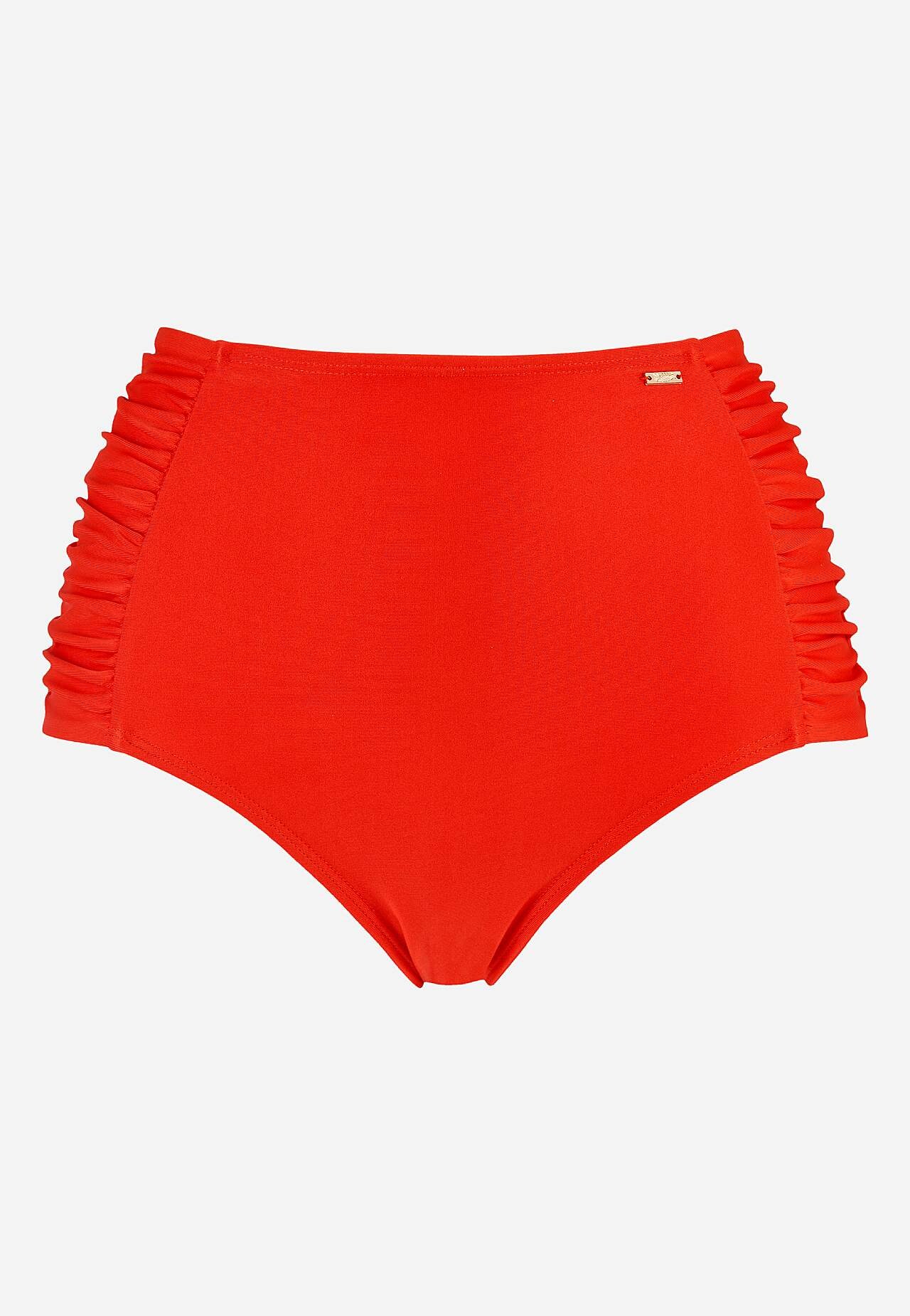 Unicoloured bikini bottom with high waist Honolulu