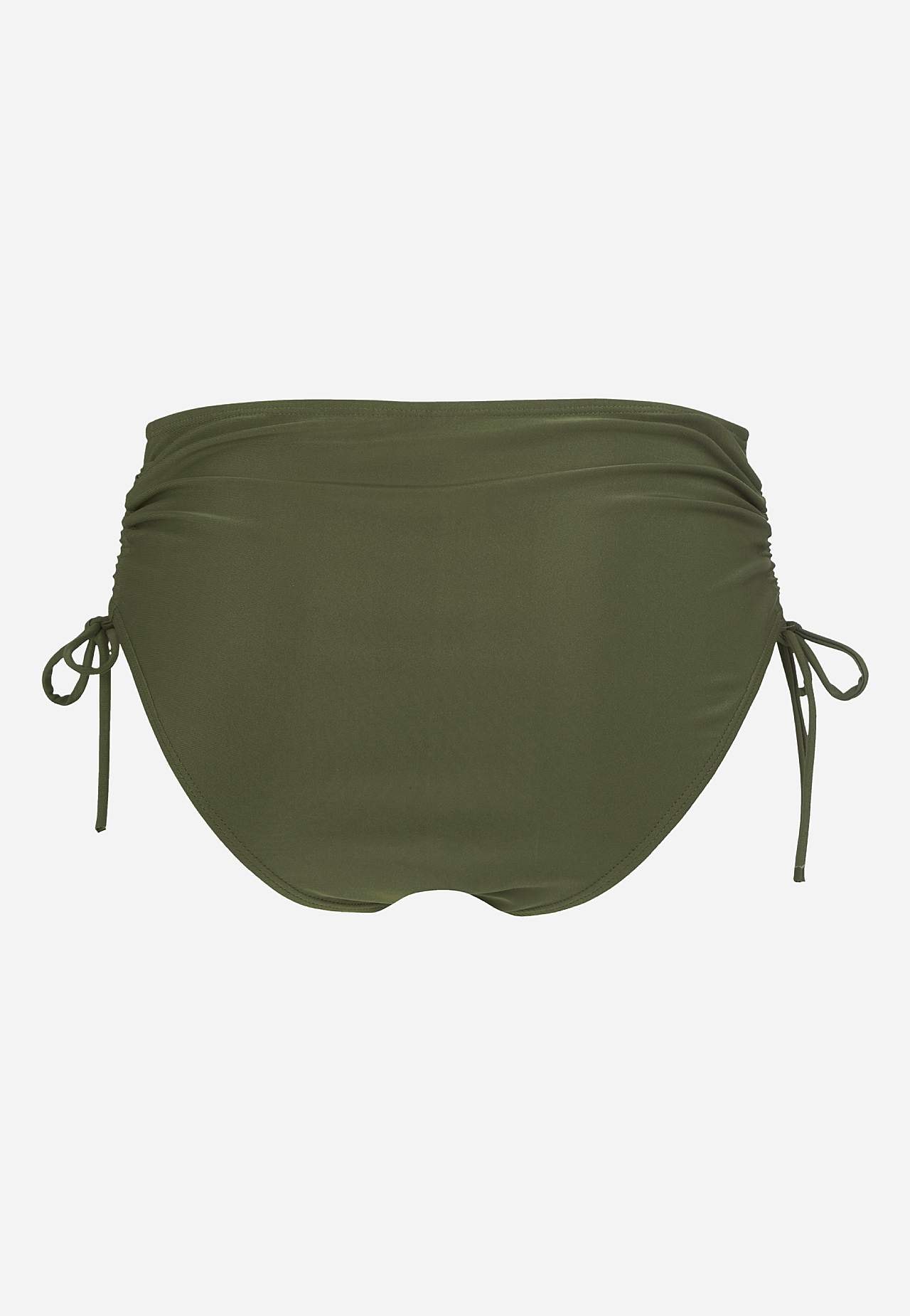 Ruched bikini bottom with high waist