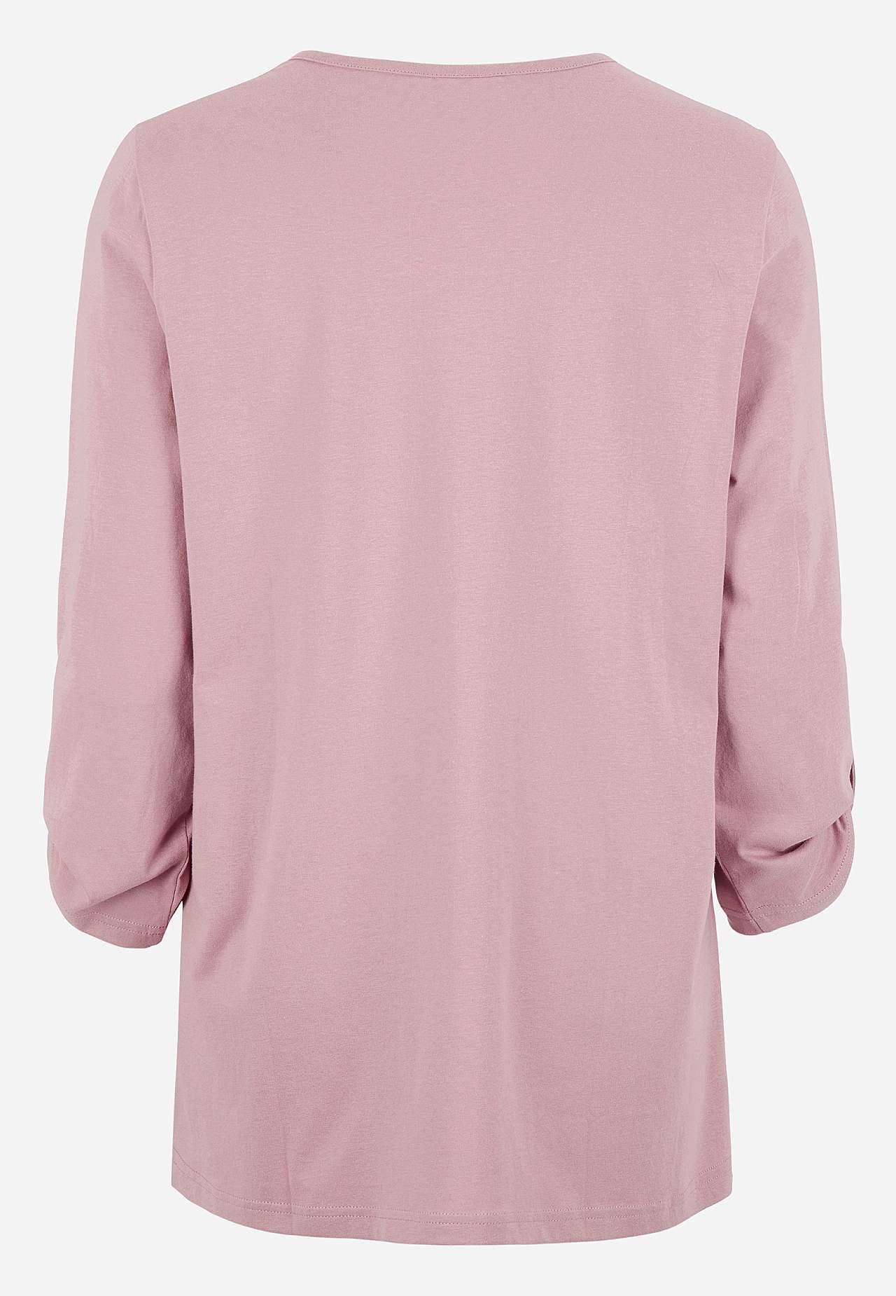 Jersey top with 3/4 length sleeves
