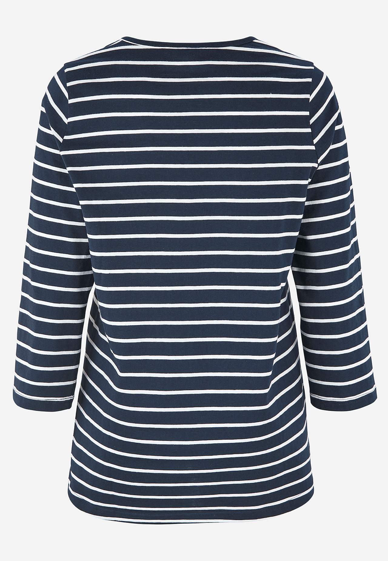 Jersey top with 3/4 length sleeves