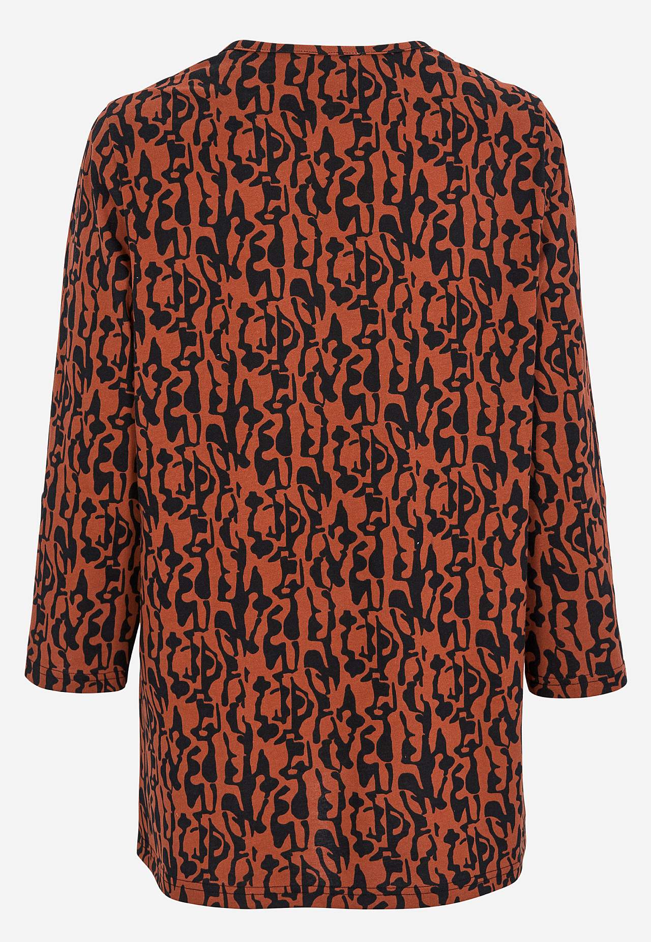 Jersey top with 3/4 length sleeves