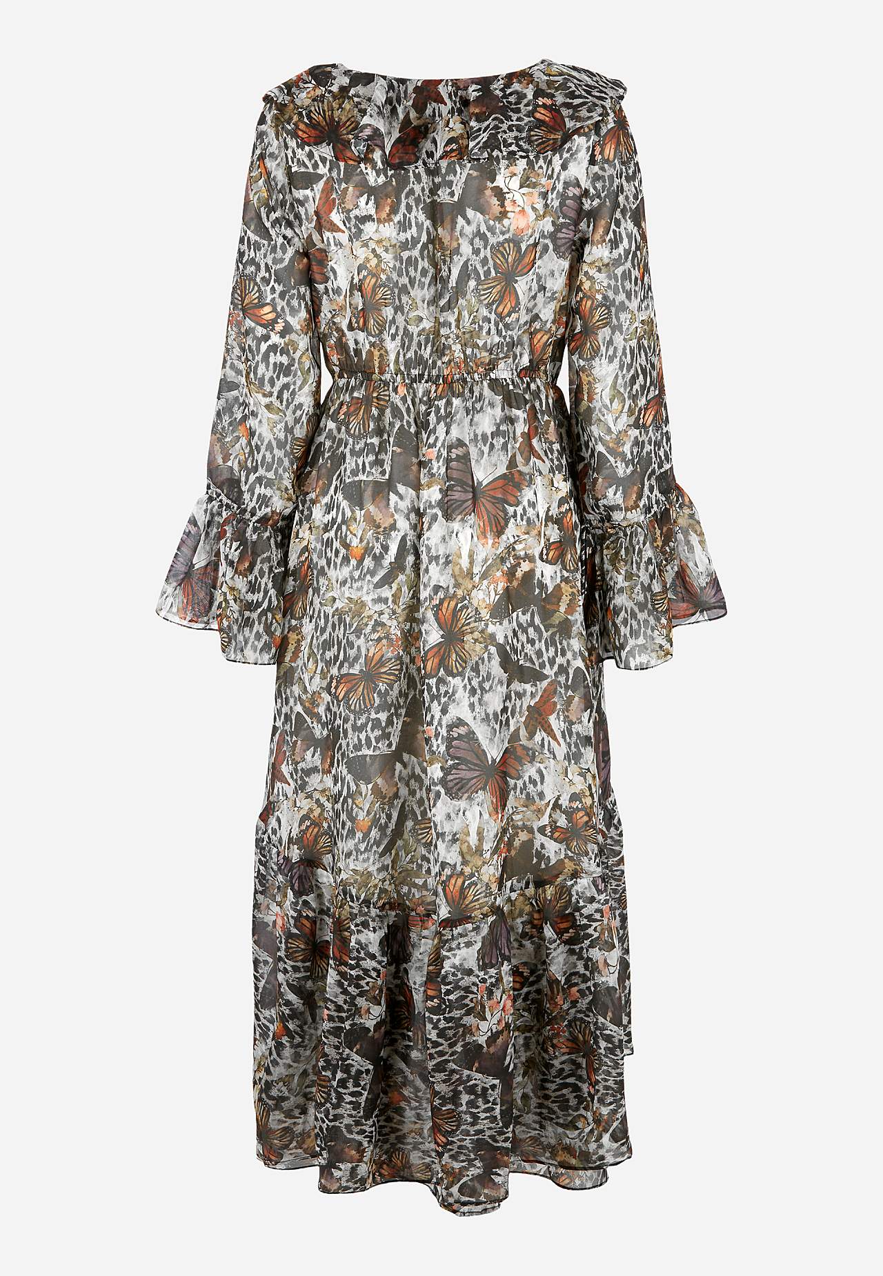 Patterned chiffon dress
