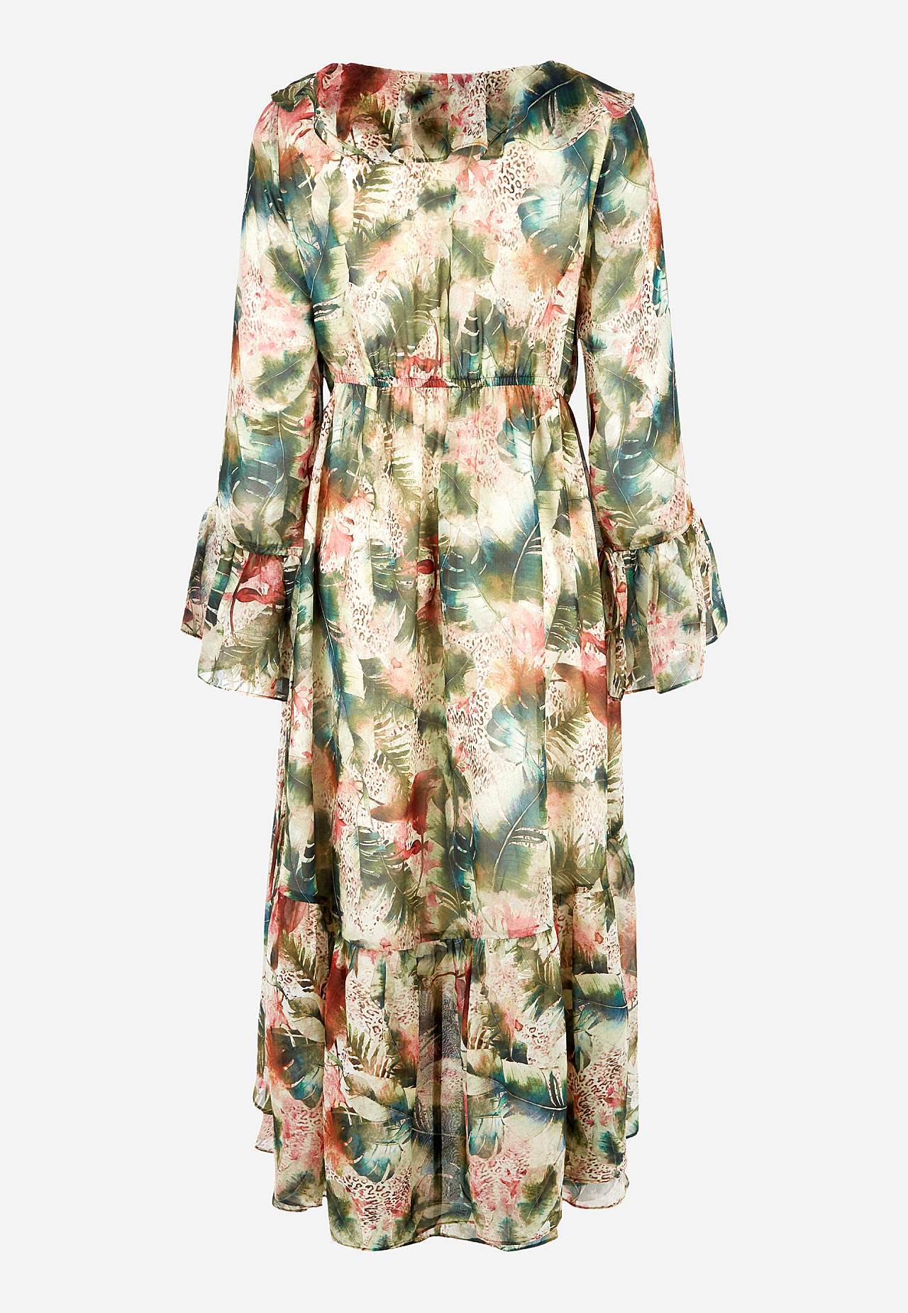 Patterned chiffon dress