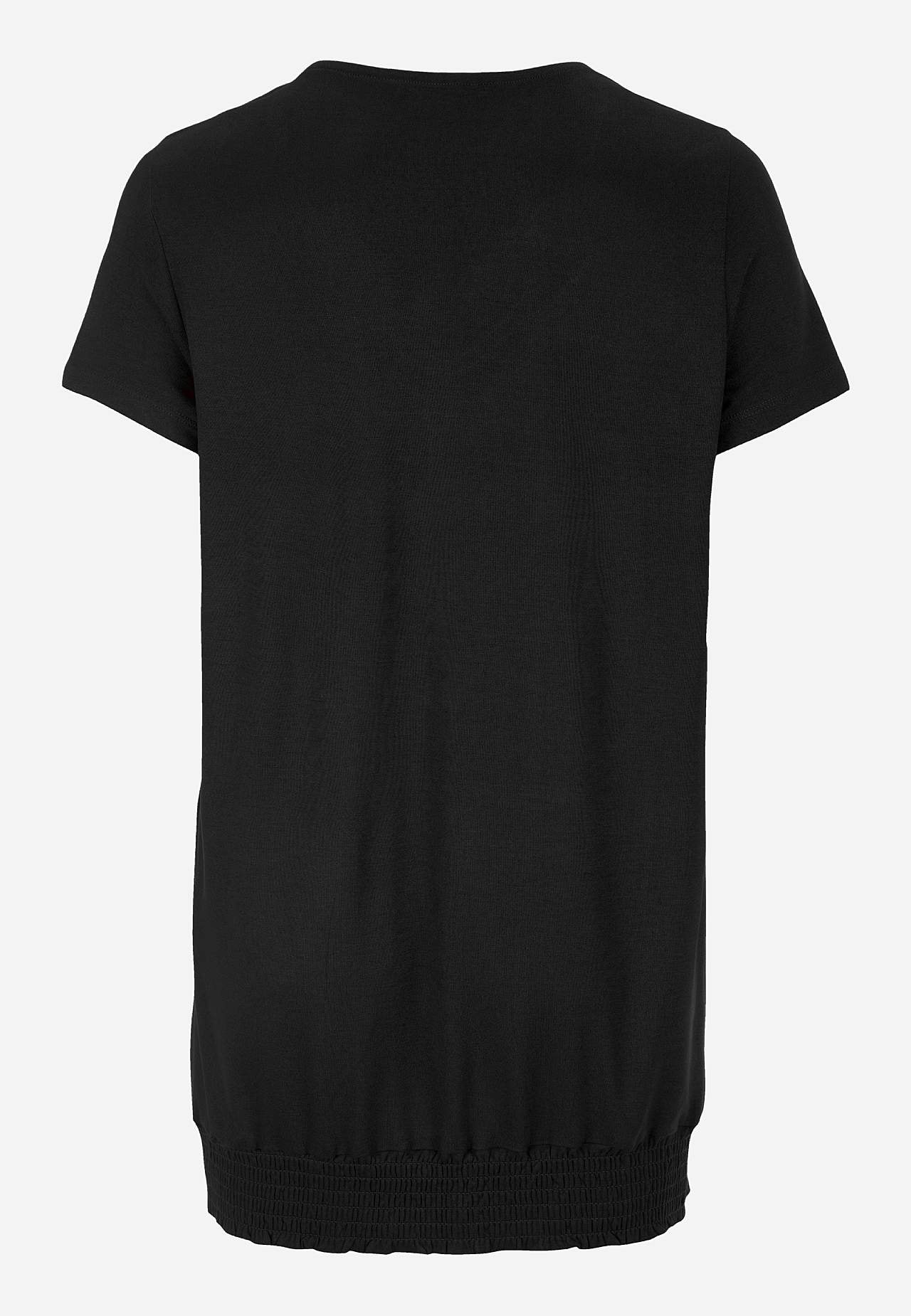 Jersey top with smocking