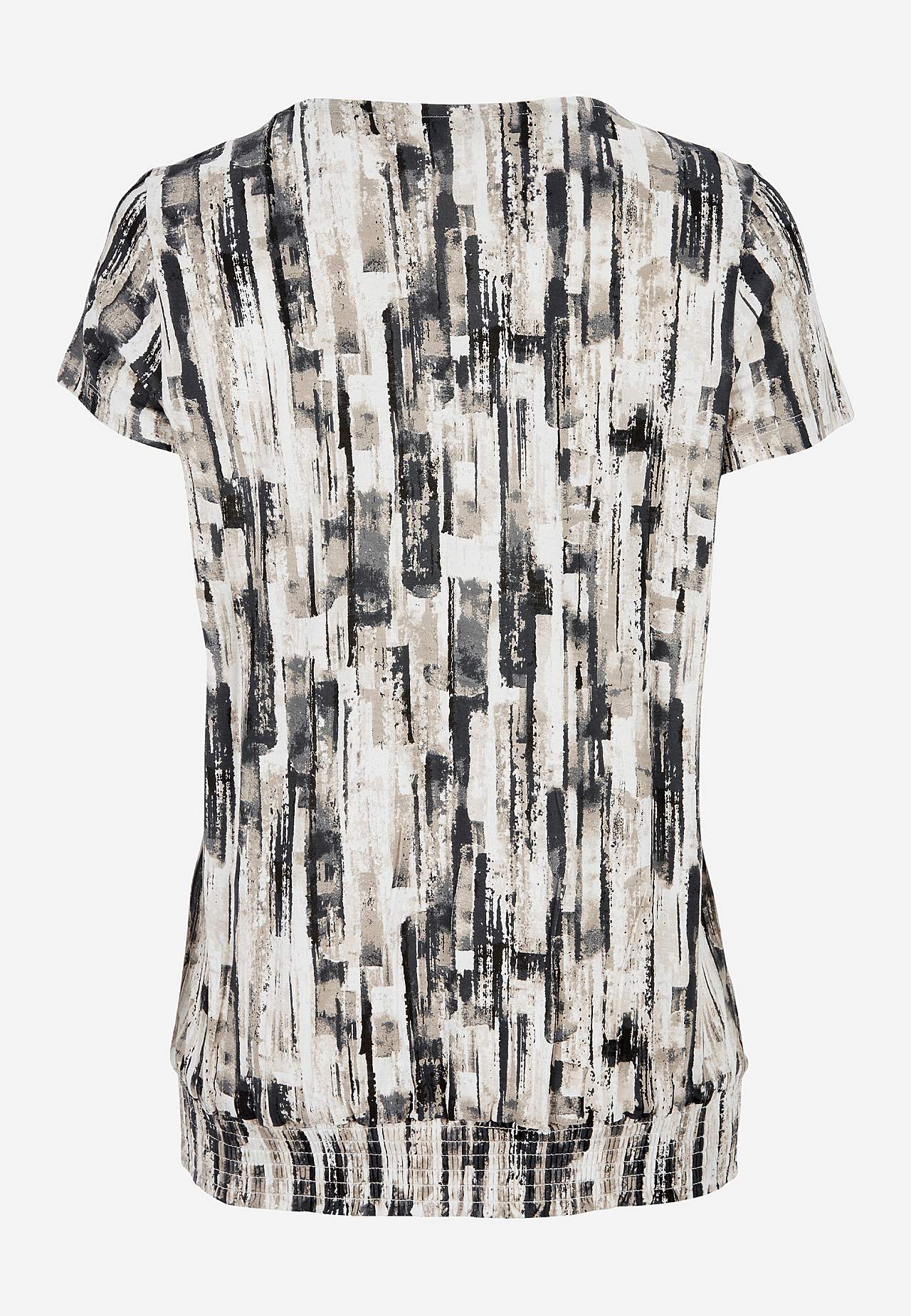 Jersey top with smocking