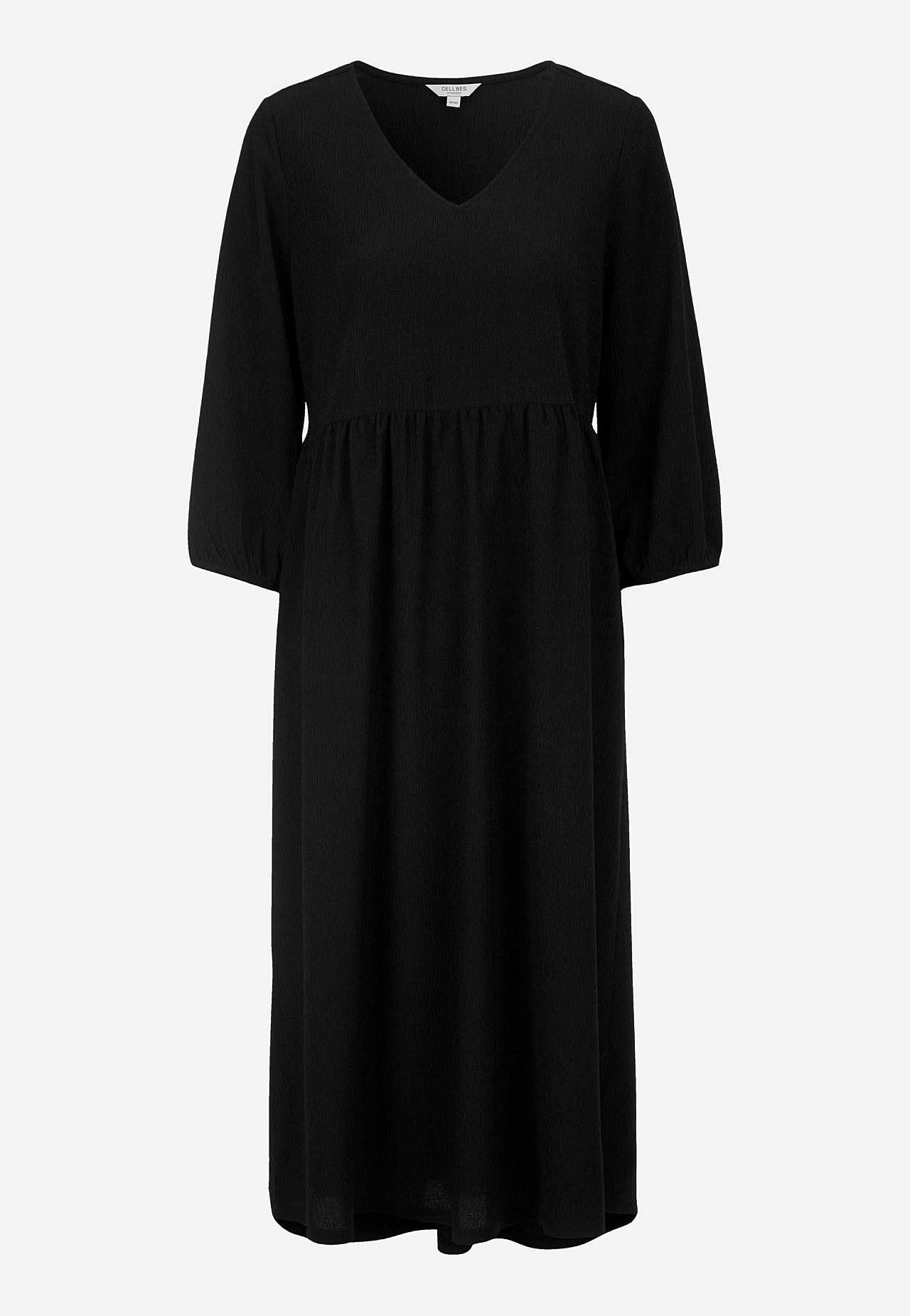 Jersey dress with structural pattern