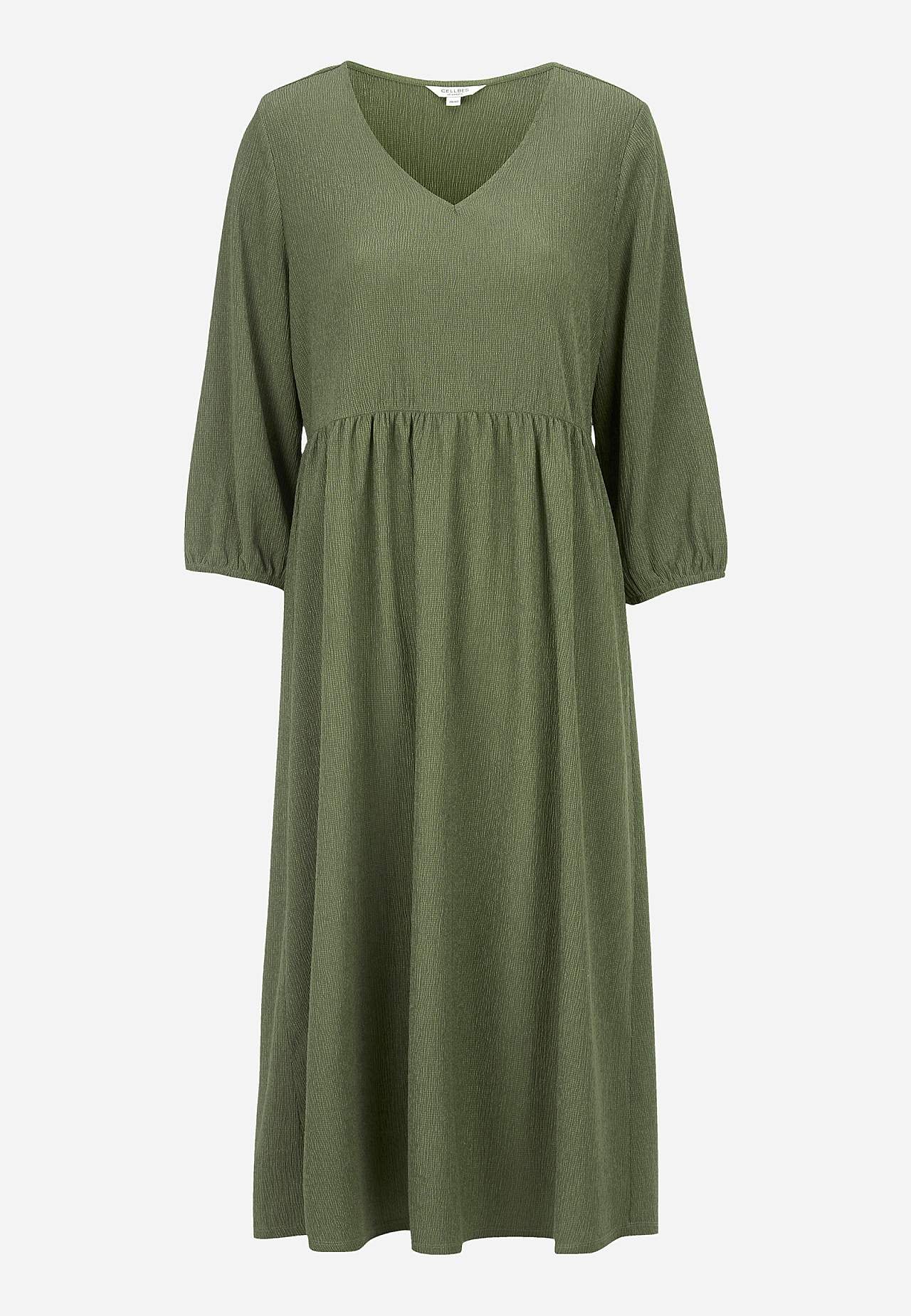 Jersey dress with structural pattern