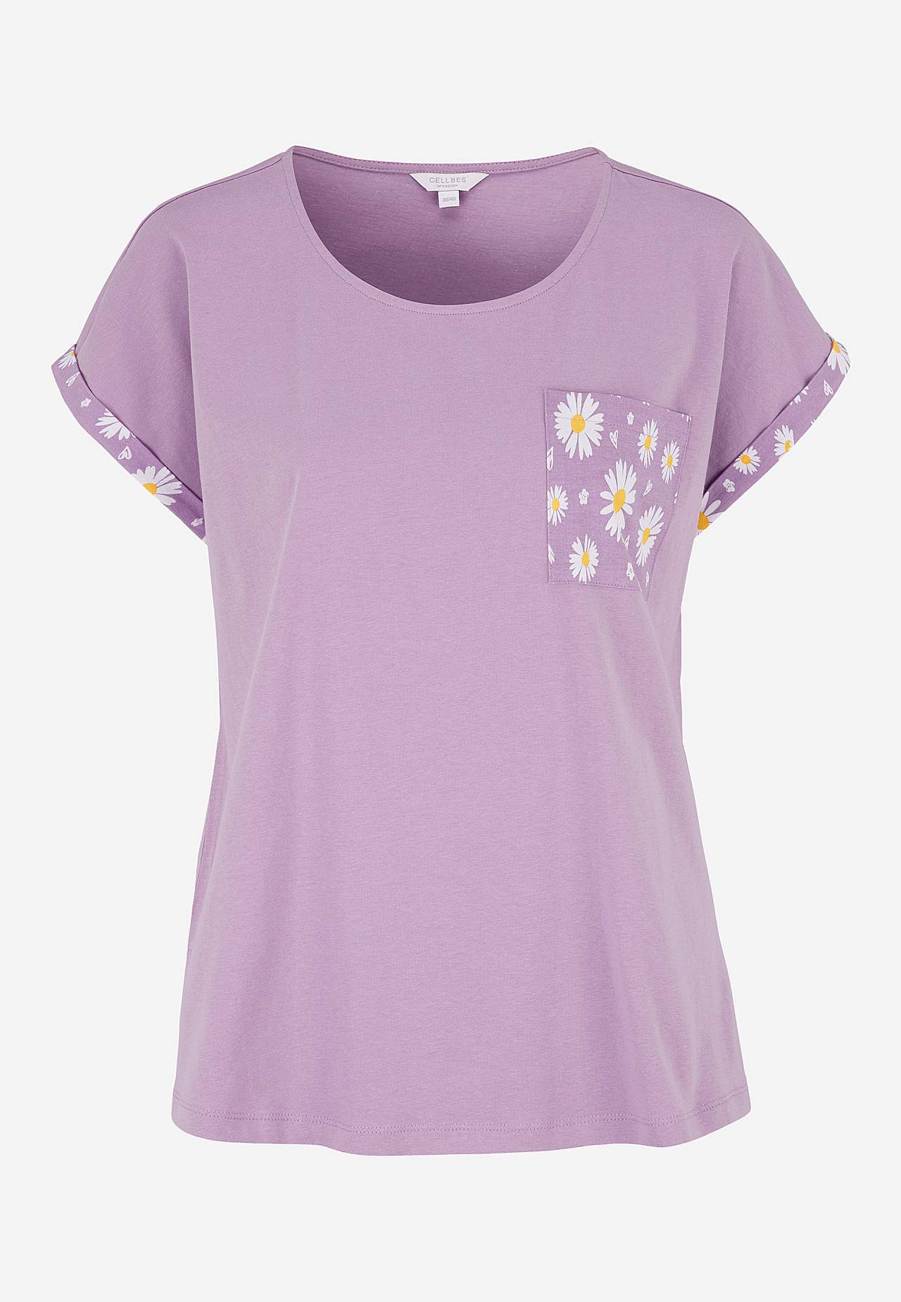 Two piece pyjamas with unicoloured upper