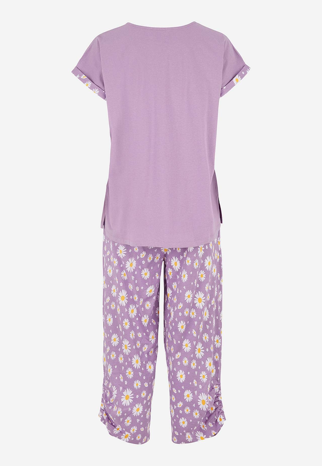 Two piece pyjamas with unicoloured upper