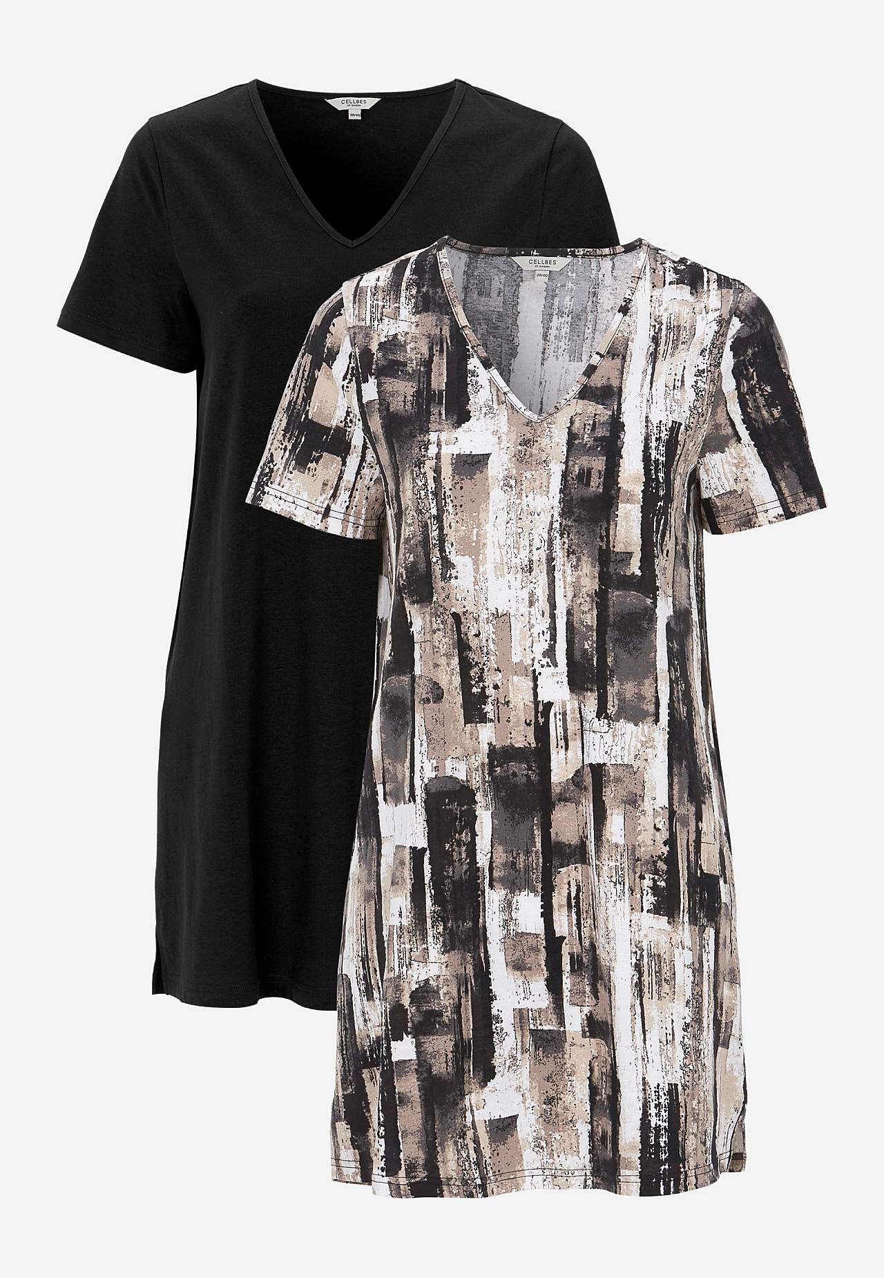 Short-sleeved jersey tuniq 2-pack