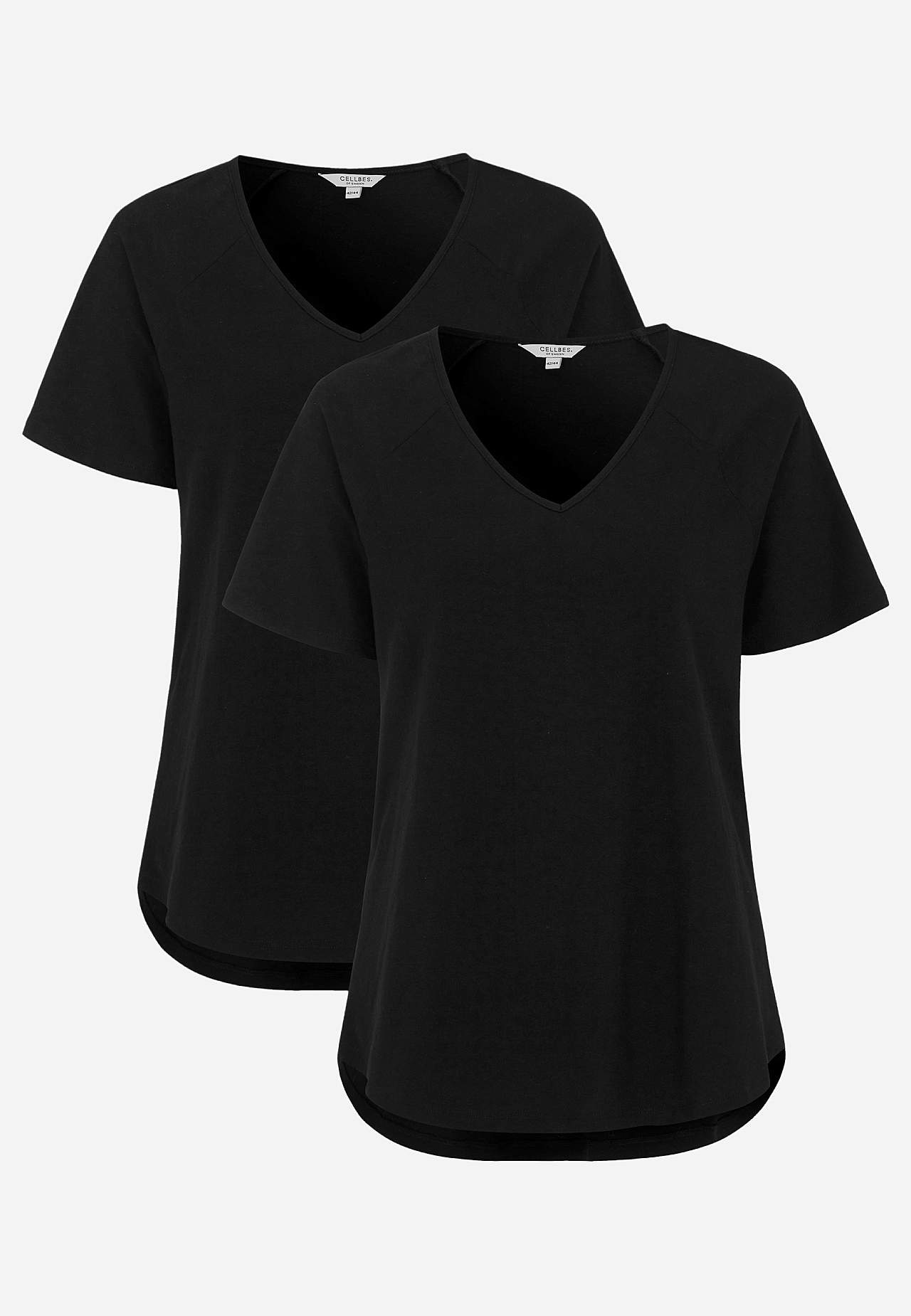 Jersey top with raglan sleeve 2-pack