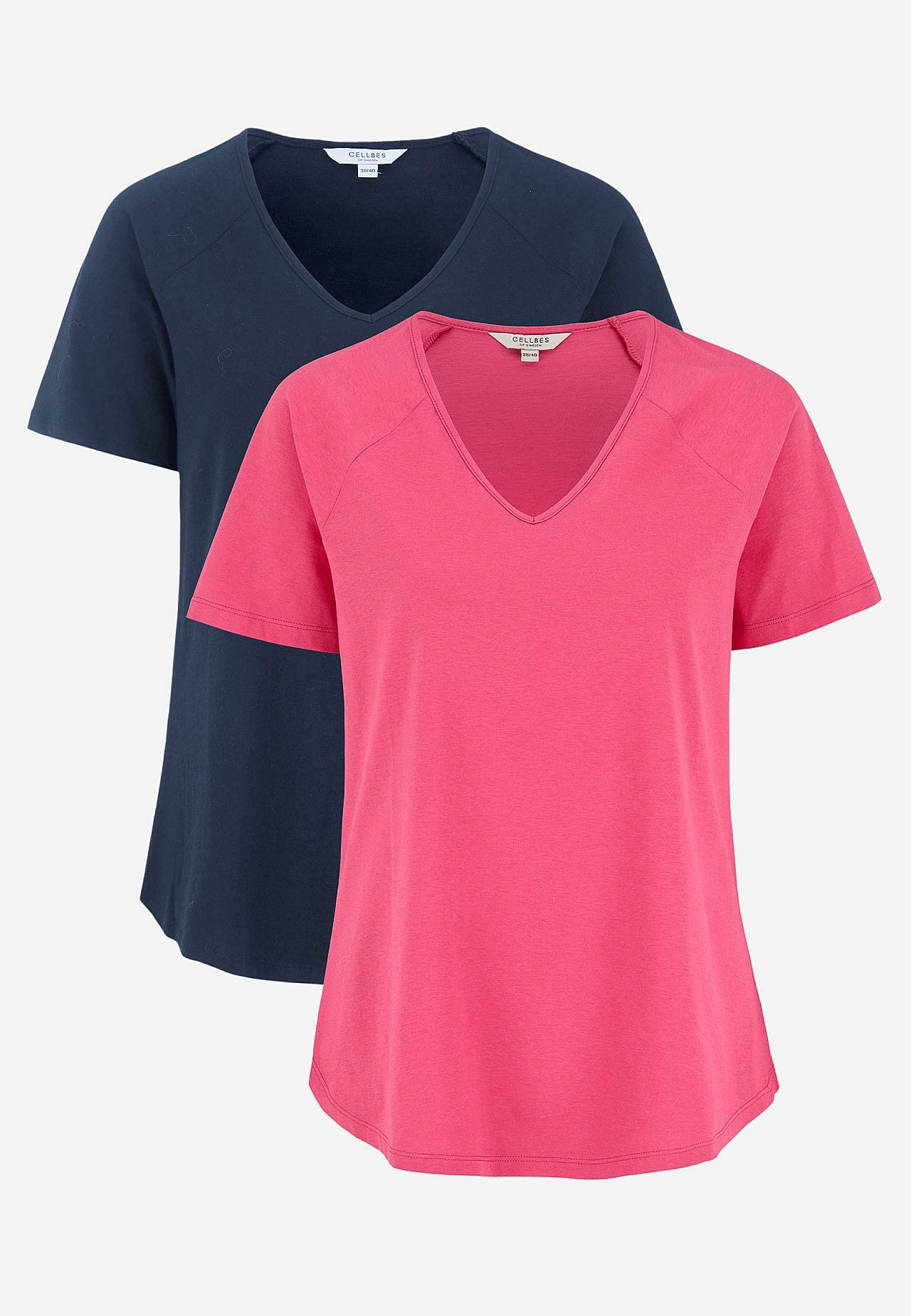 Jersey top with raglan sleeve 2-pack