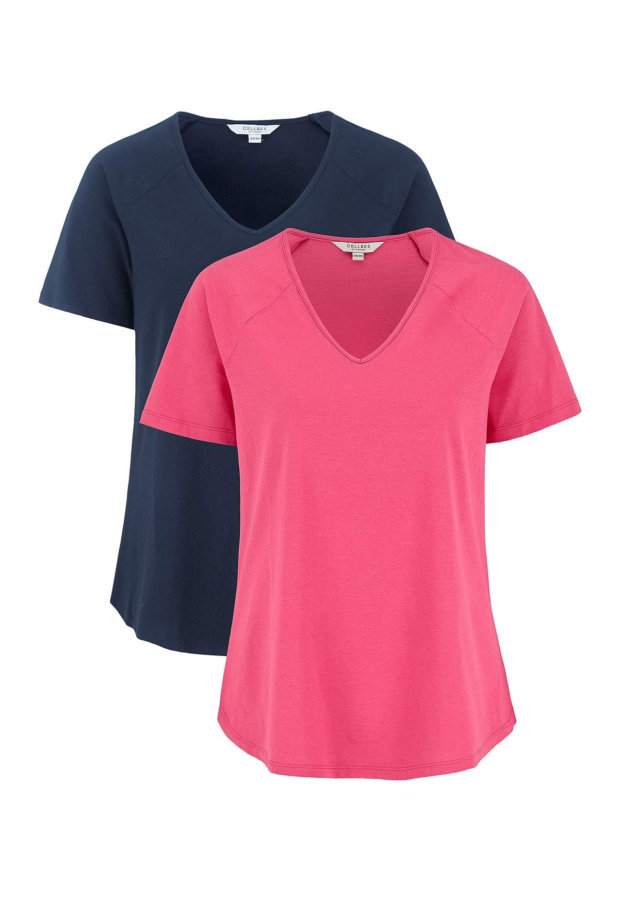 Jersey top with raglan sleeve 2-pack