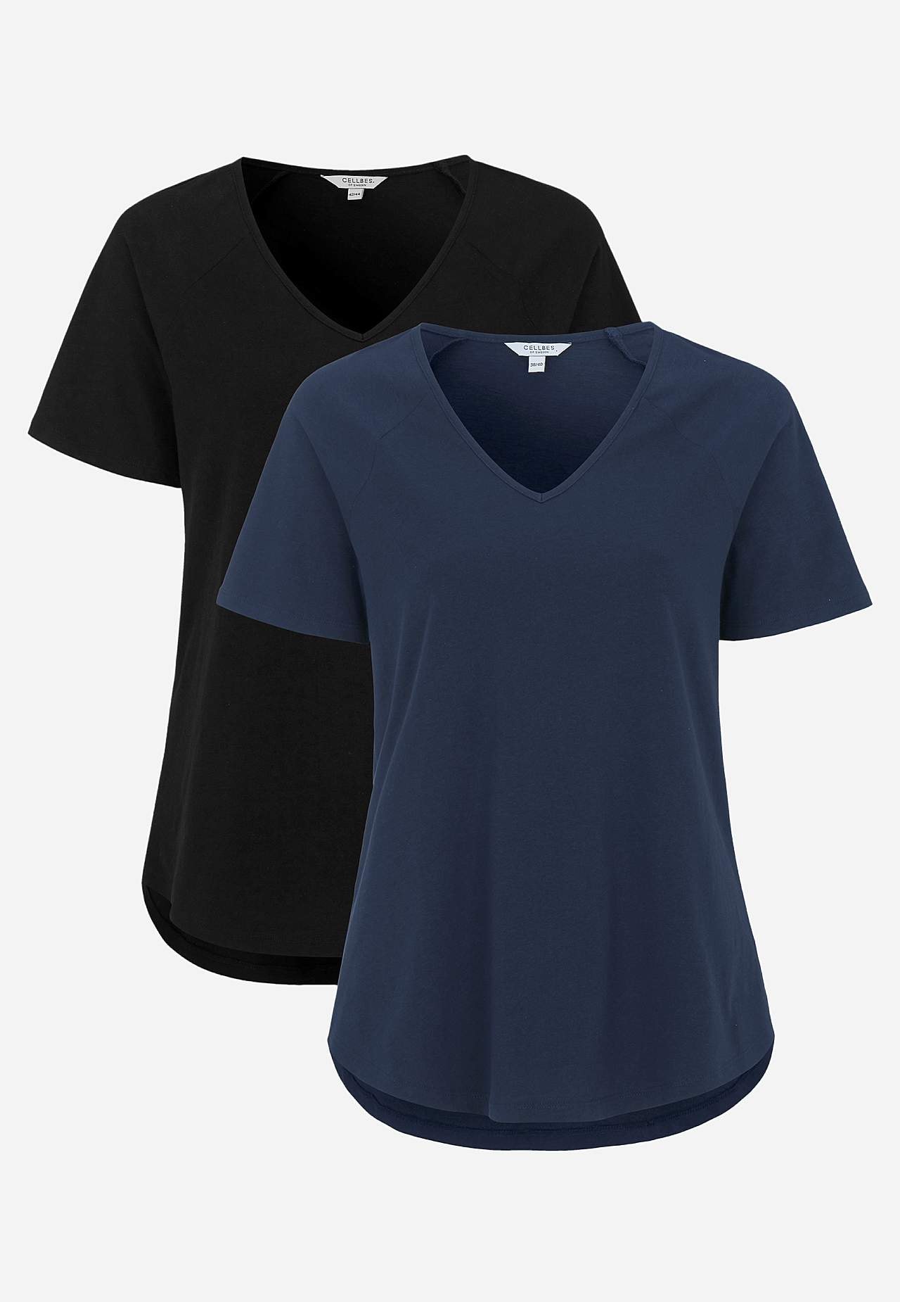Jersey top with raglan sleeve 2-pack