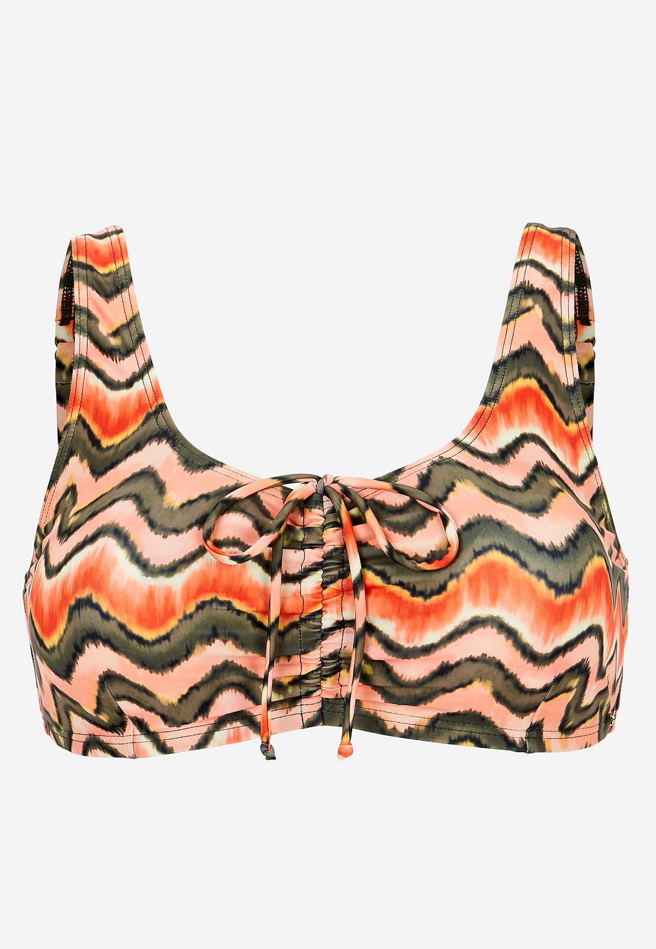 Bikini bra with drawstring