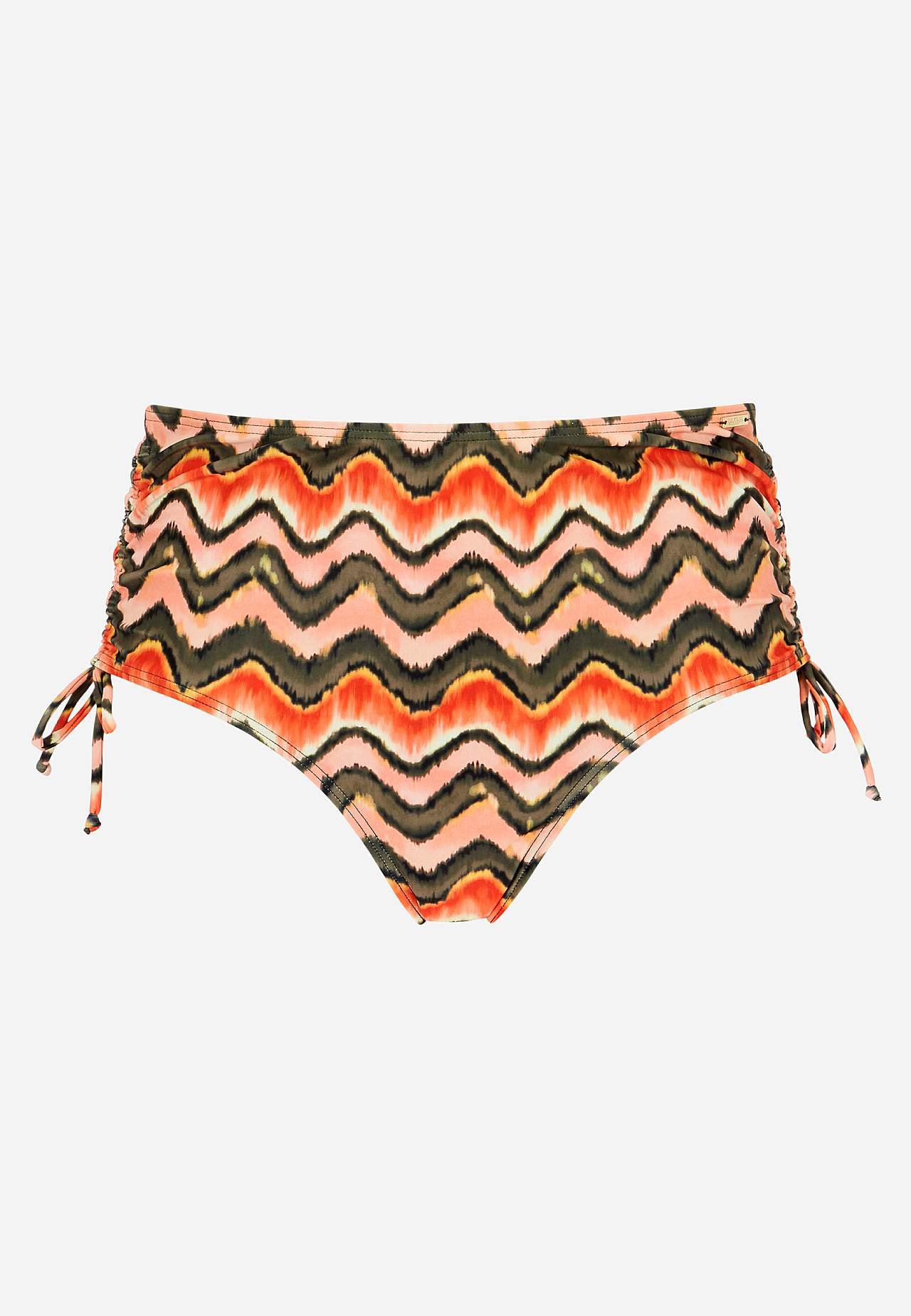 Ruched bikini bottom with high waist Malibu