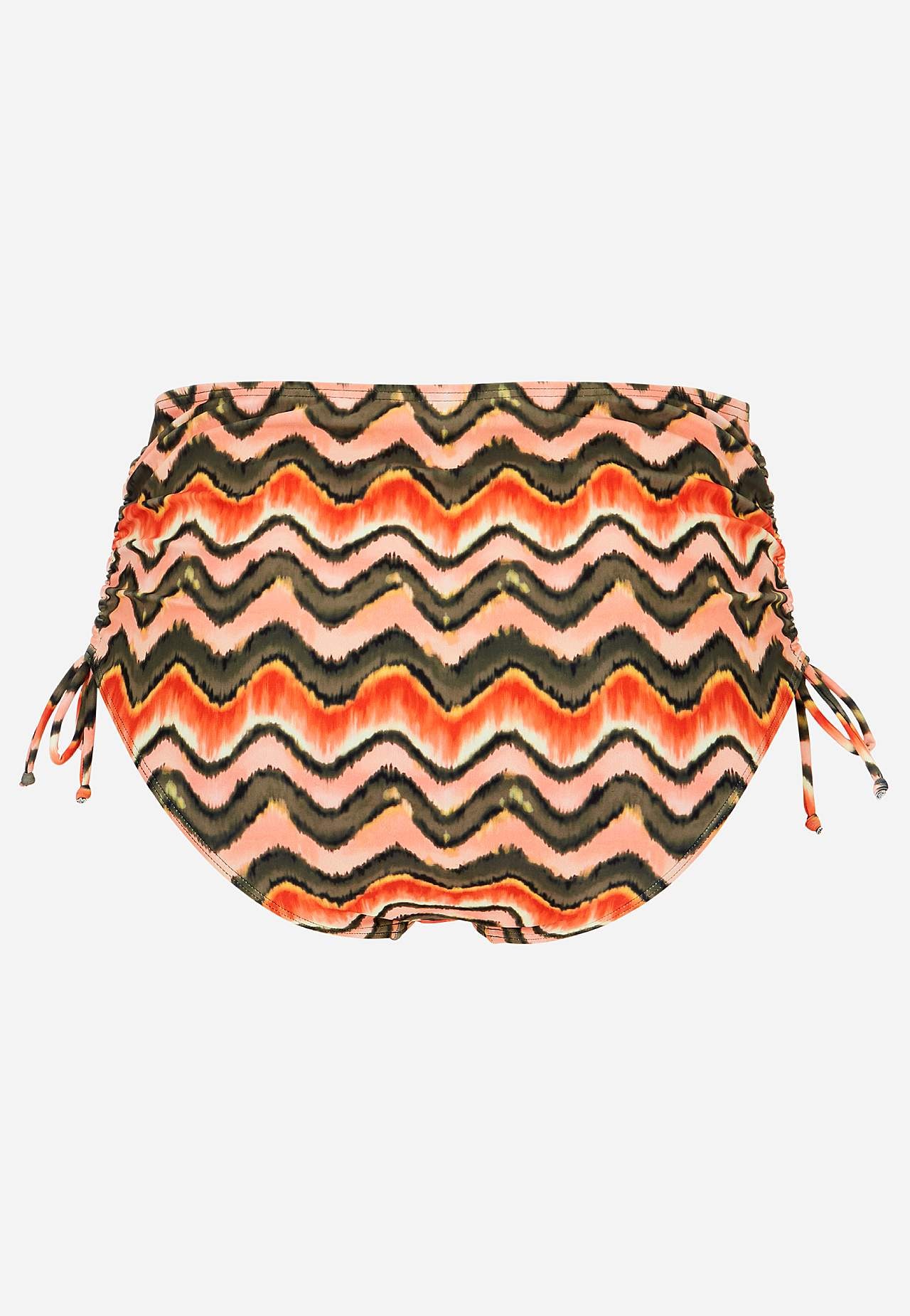 Ruched bikini bottom with high waist Malibu