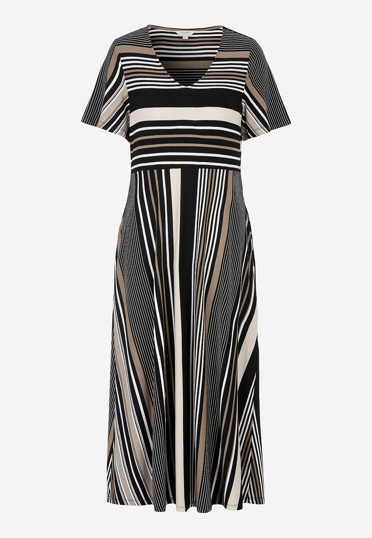 Striped viscose dress