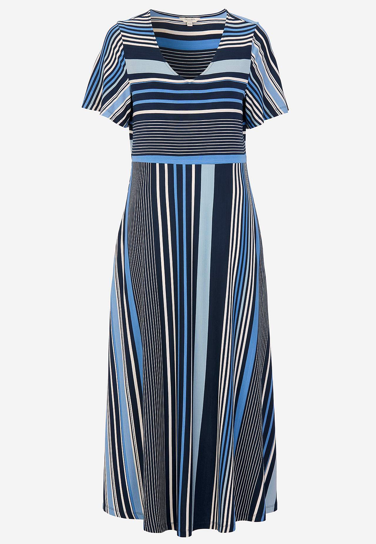 Striped viscose dress