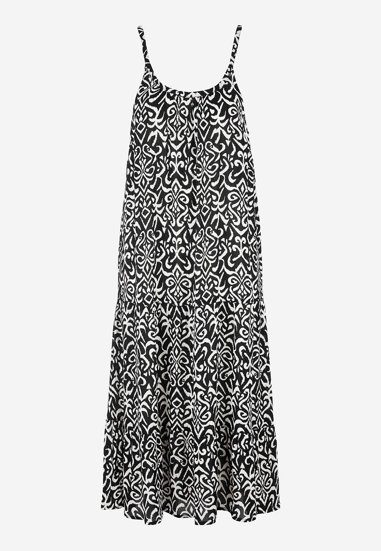 Beach dress with flounces
