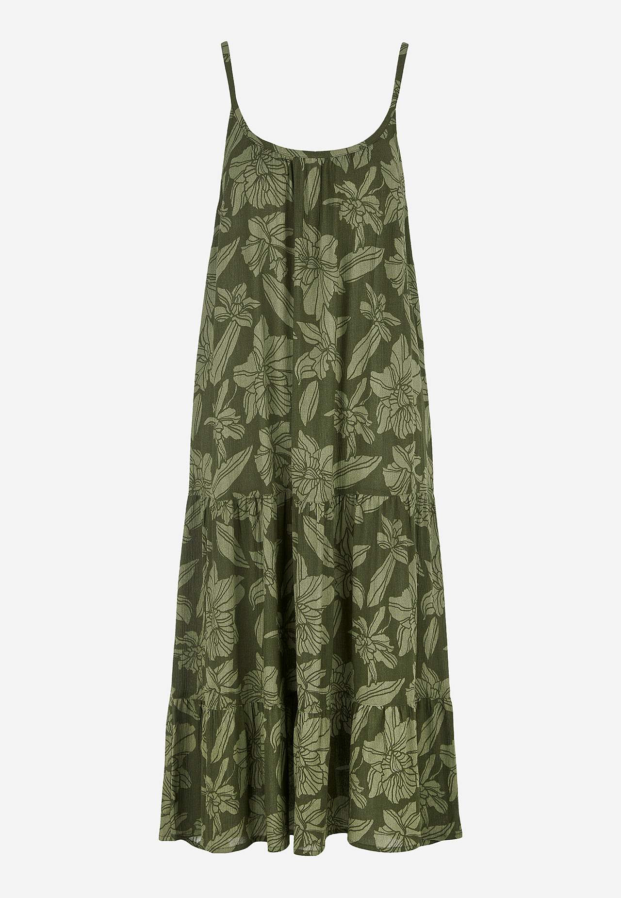 Beach dress with flounces