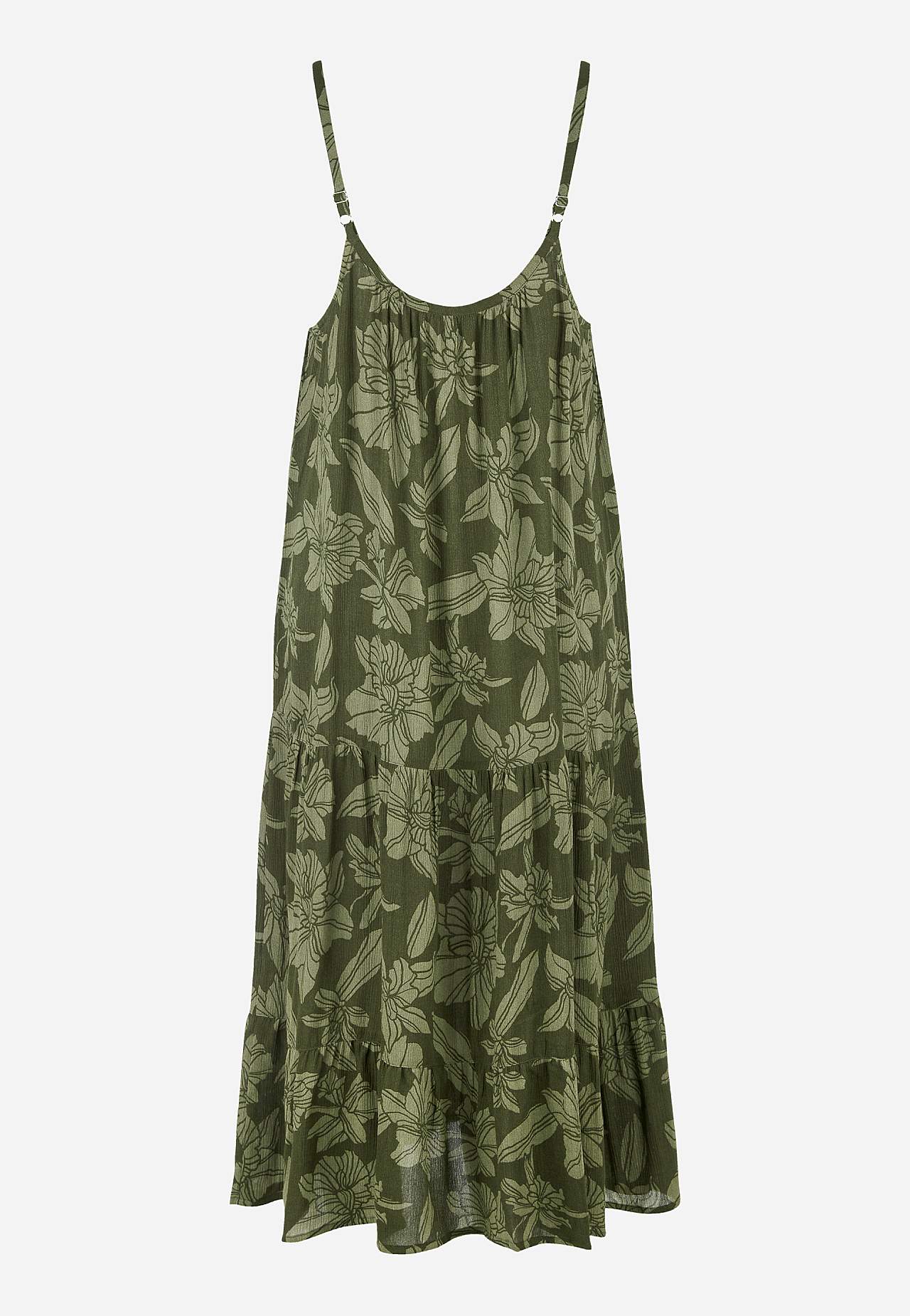 Beach dress with flounces