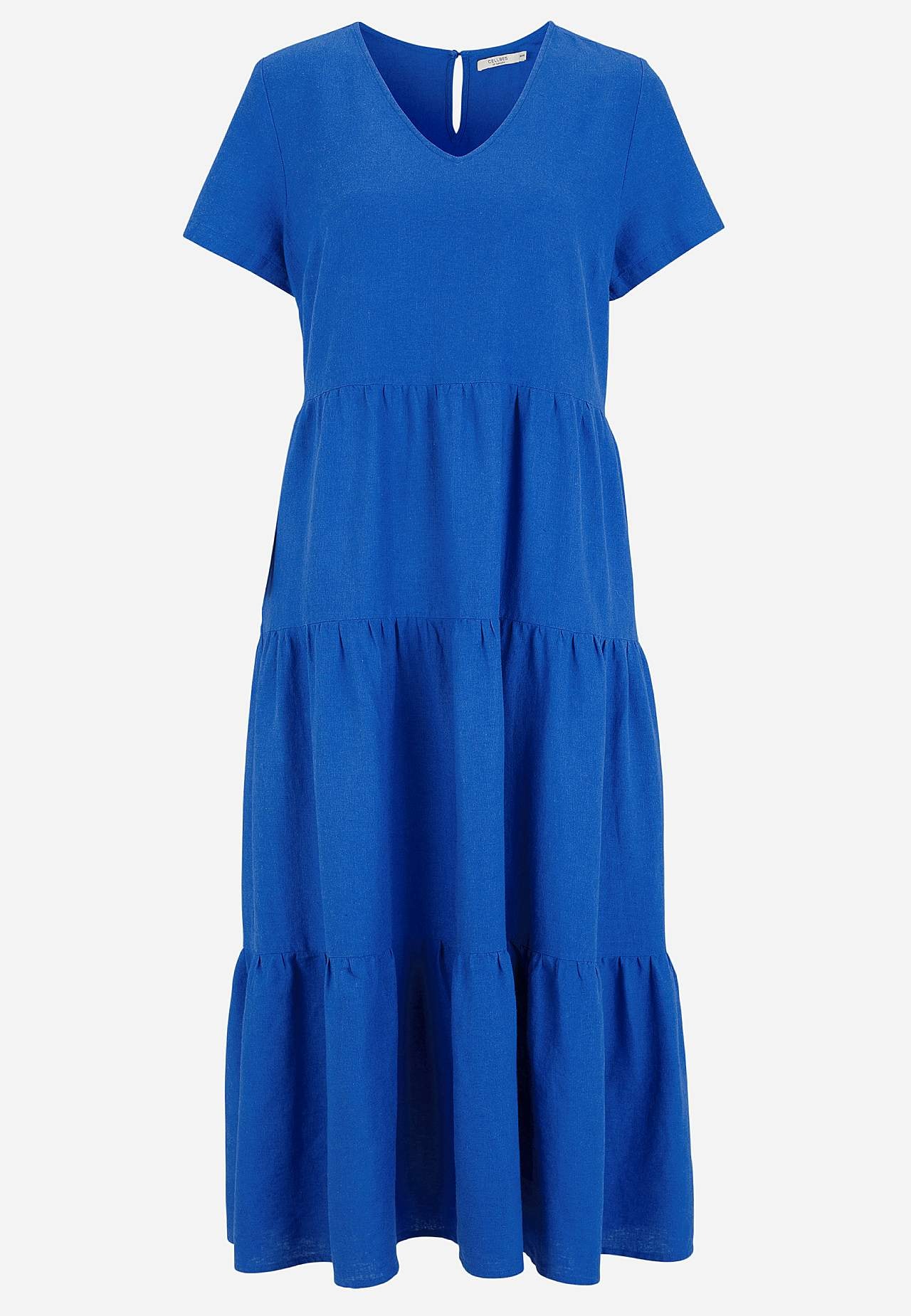 Linen dress with frills