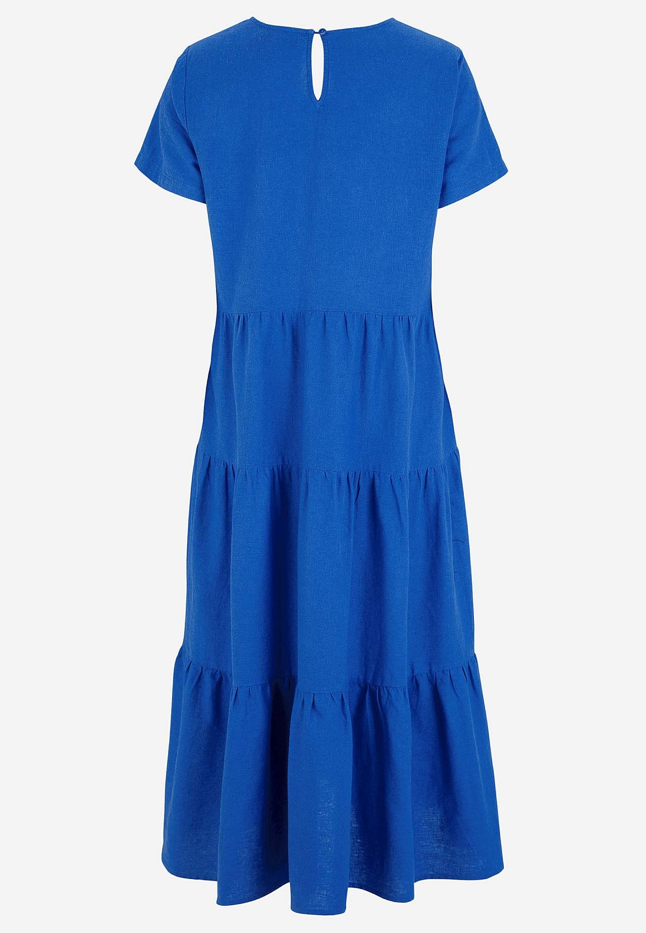 Linen dress with frills