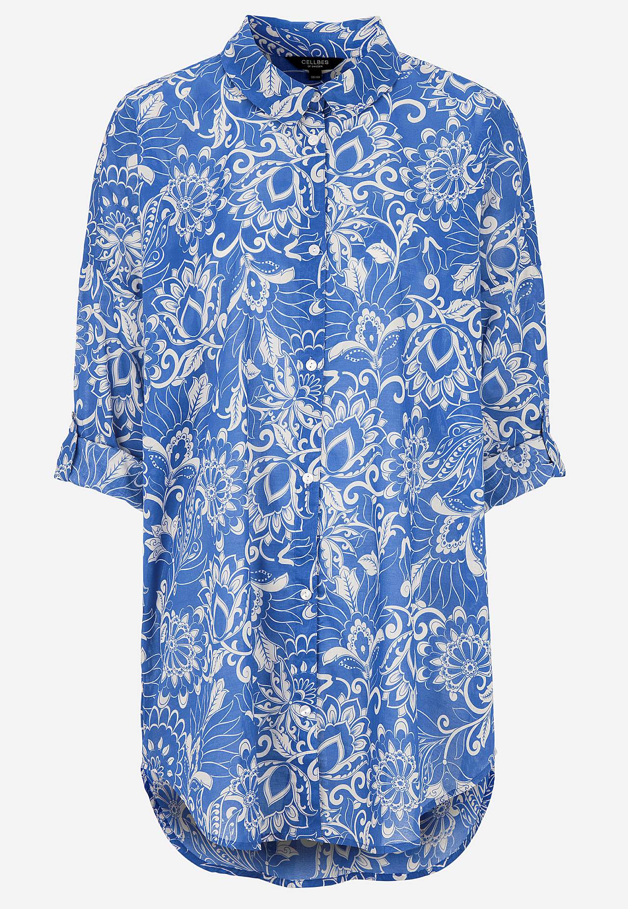 Beach shirt with foldable sleeves