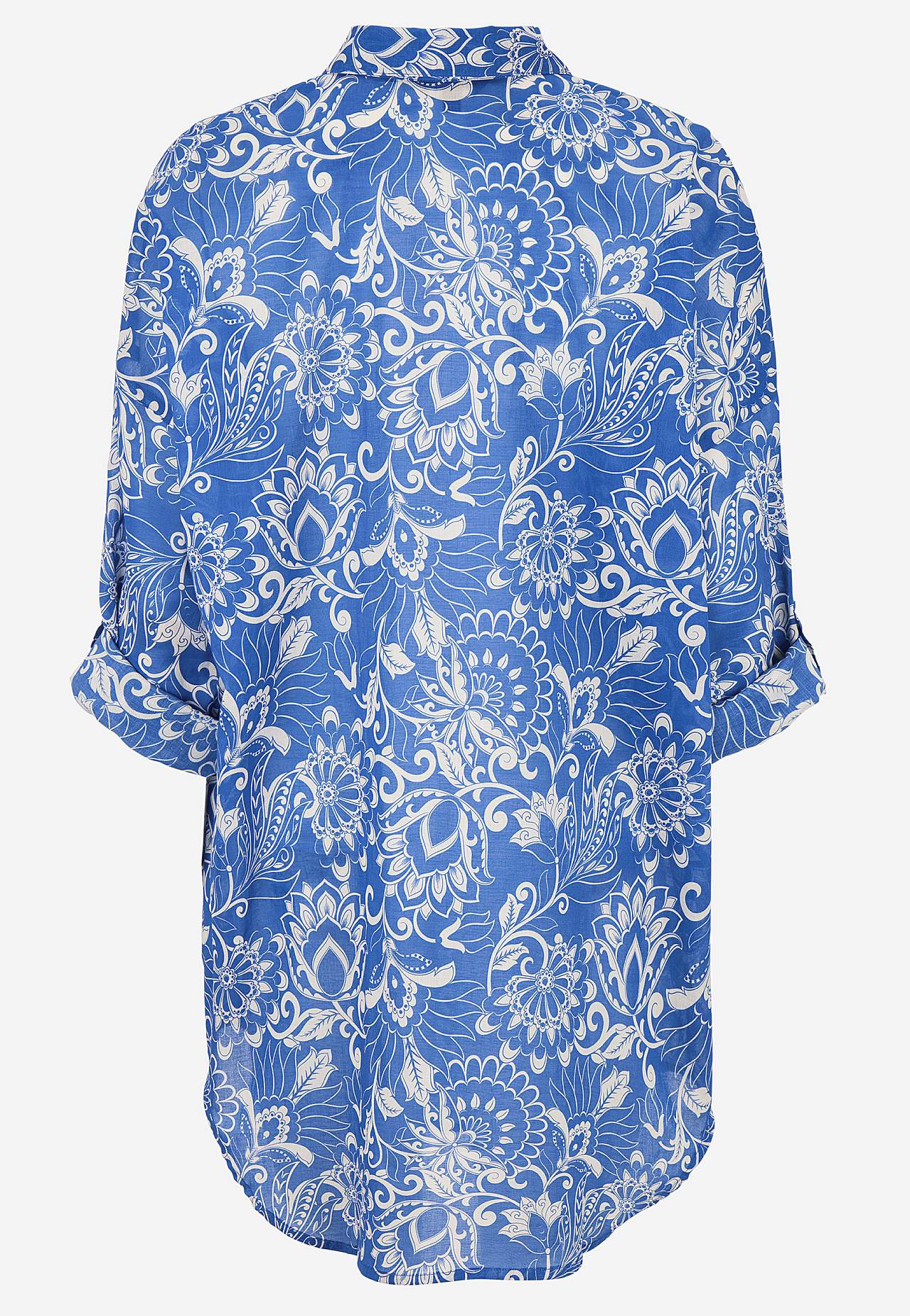 Beach shirt with foldable sleeves