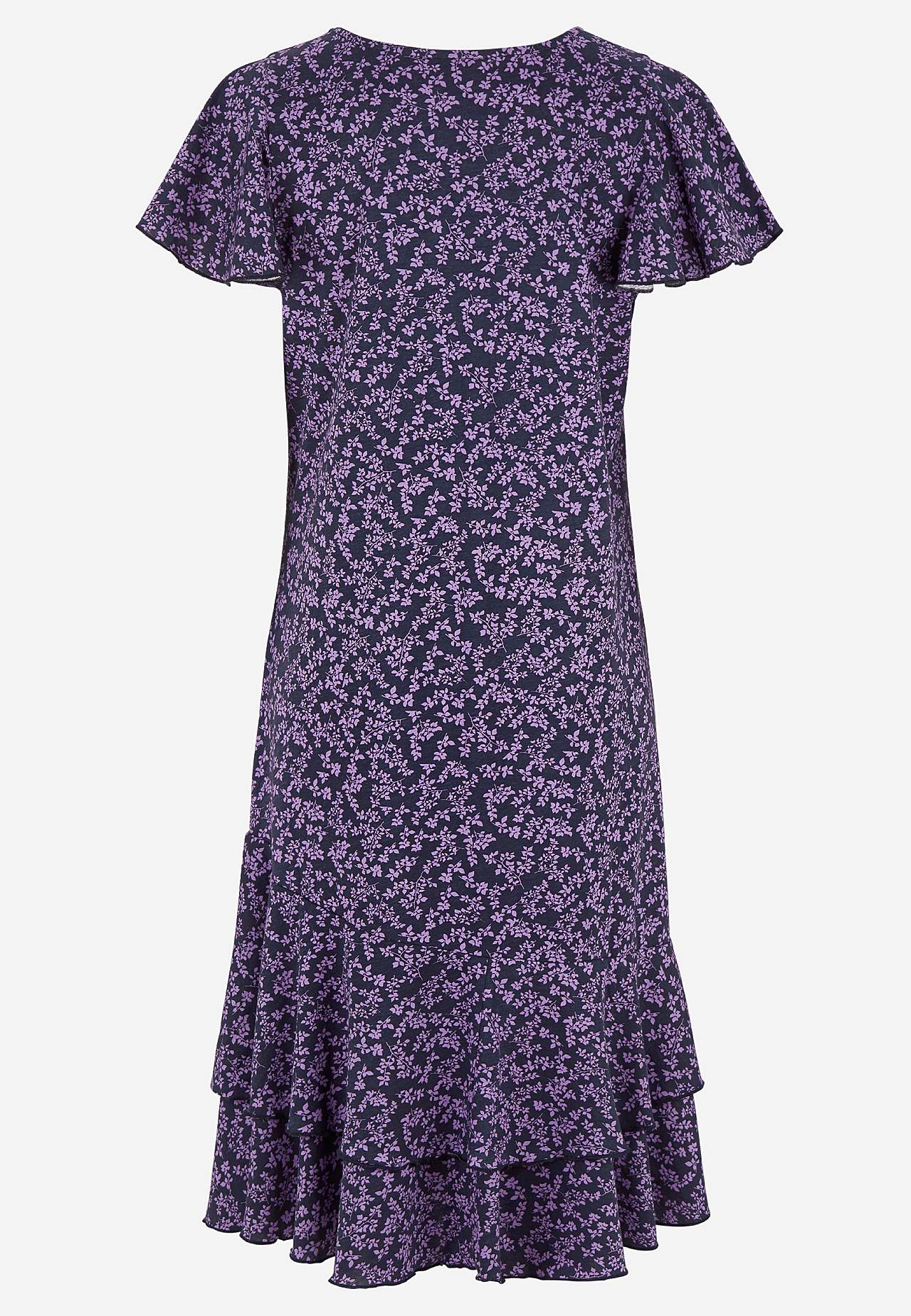 Jersey dress with frills